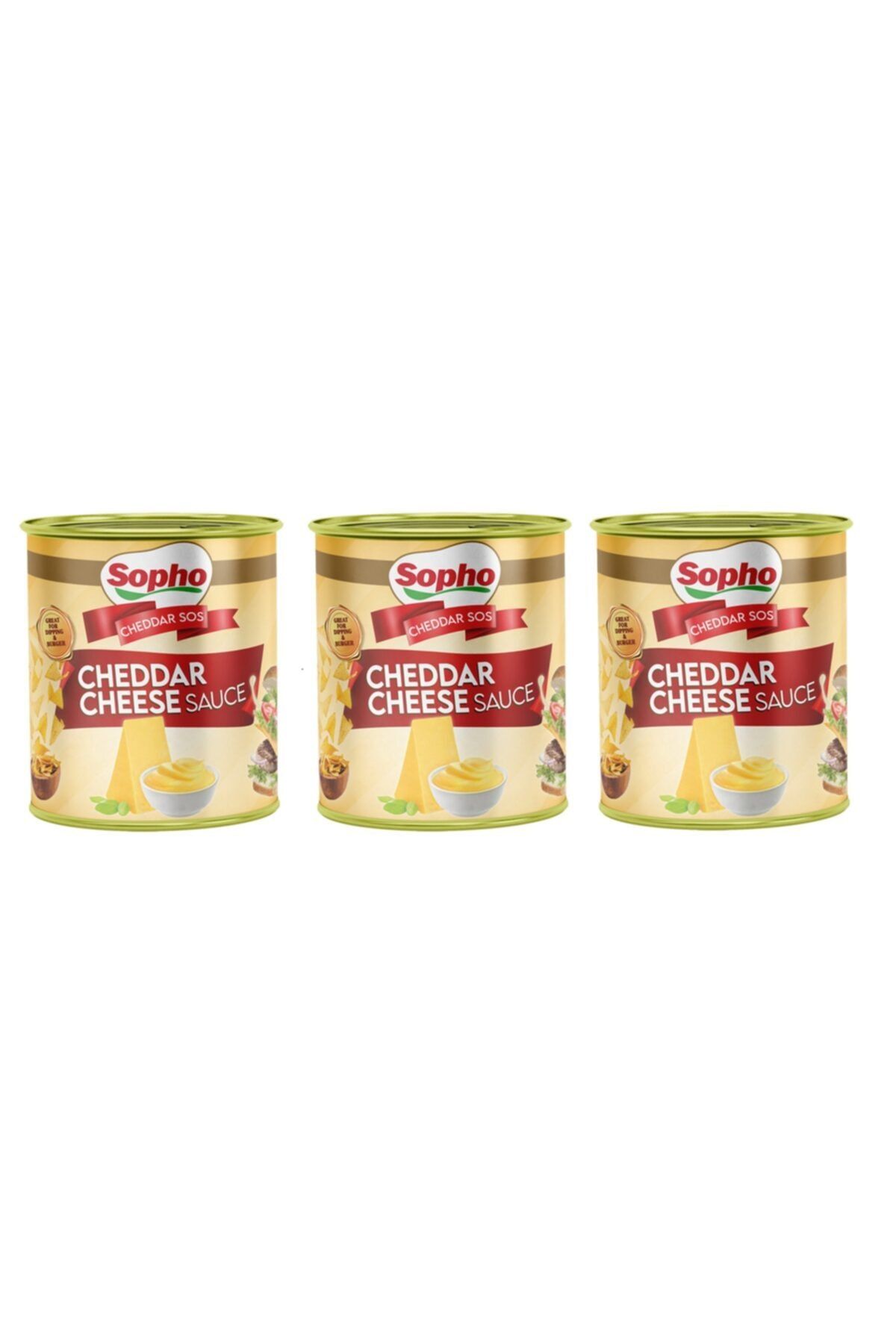 SOPHO Çedar Peynir Sosu 780 Gr (cheddar Cheese Sauce) X 3 Adet Set