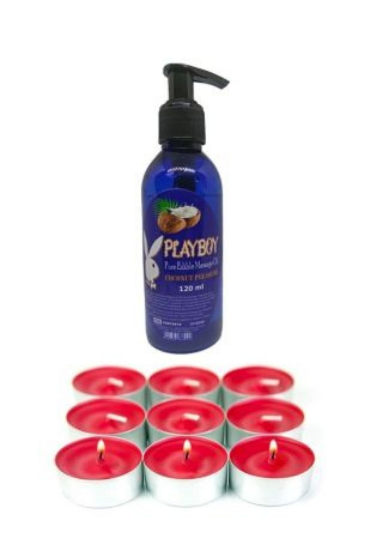 Playboy Aroma Terapi Spa Mum Hediyeli Yenilebilir Hindistan Vücut Masaj Yağı 120 ml 1adet