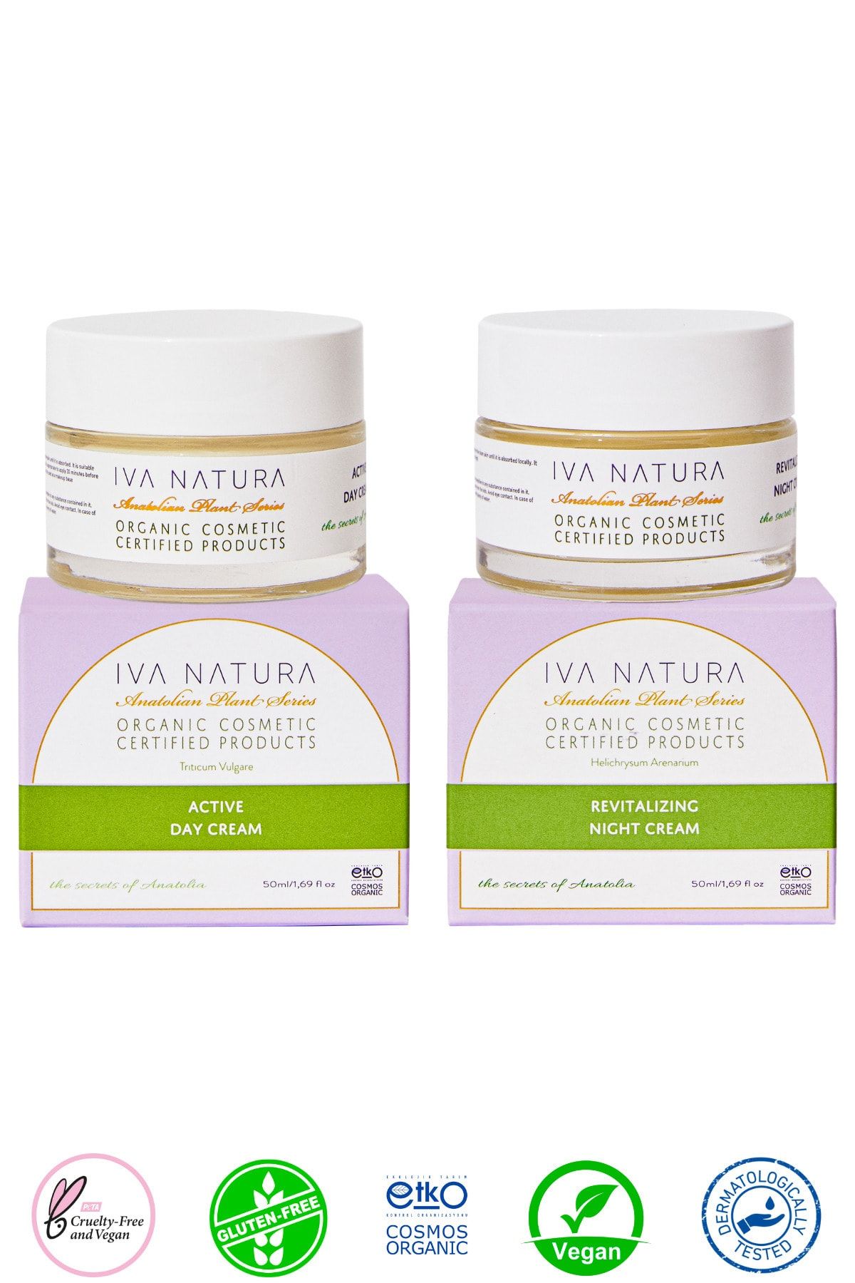 Iva Natura 2'li Set - Nemlendirici Gündüz Kremi, Canlandırıcı Gece Kremi