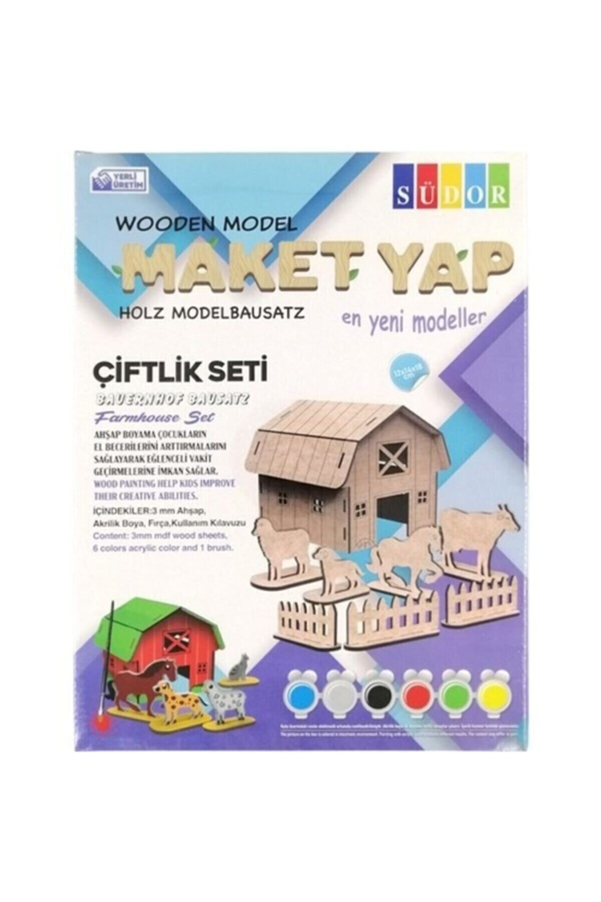 Airfix Südor Ahşap Maket Çiftlik Boyama Seti 12x14x18cm N:md2-06