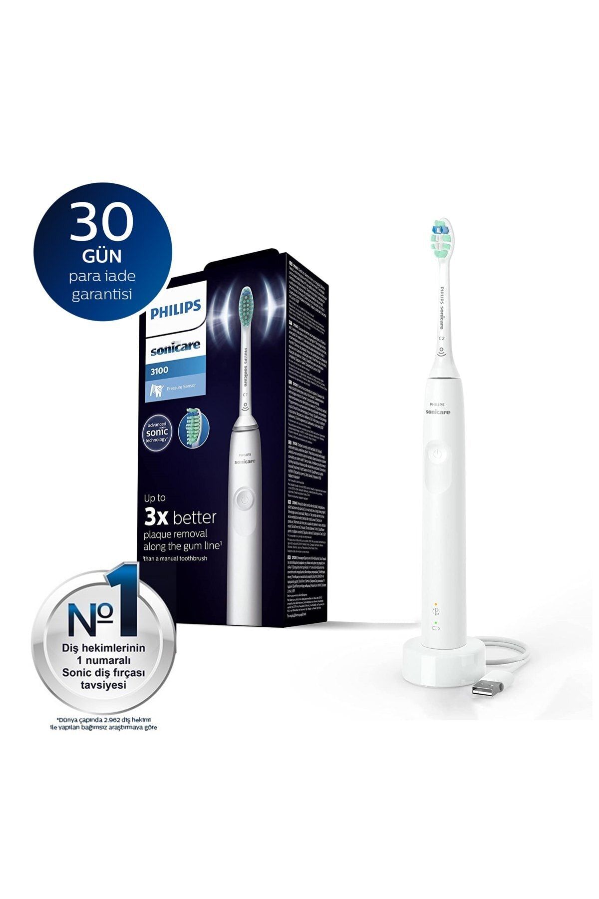 Philips Sonicare Hx3671/13  Sonicare 3100 – Sonic Şarjlı Diş Fırçası