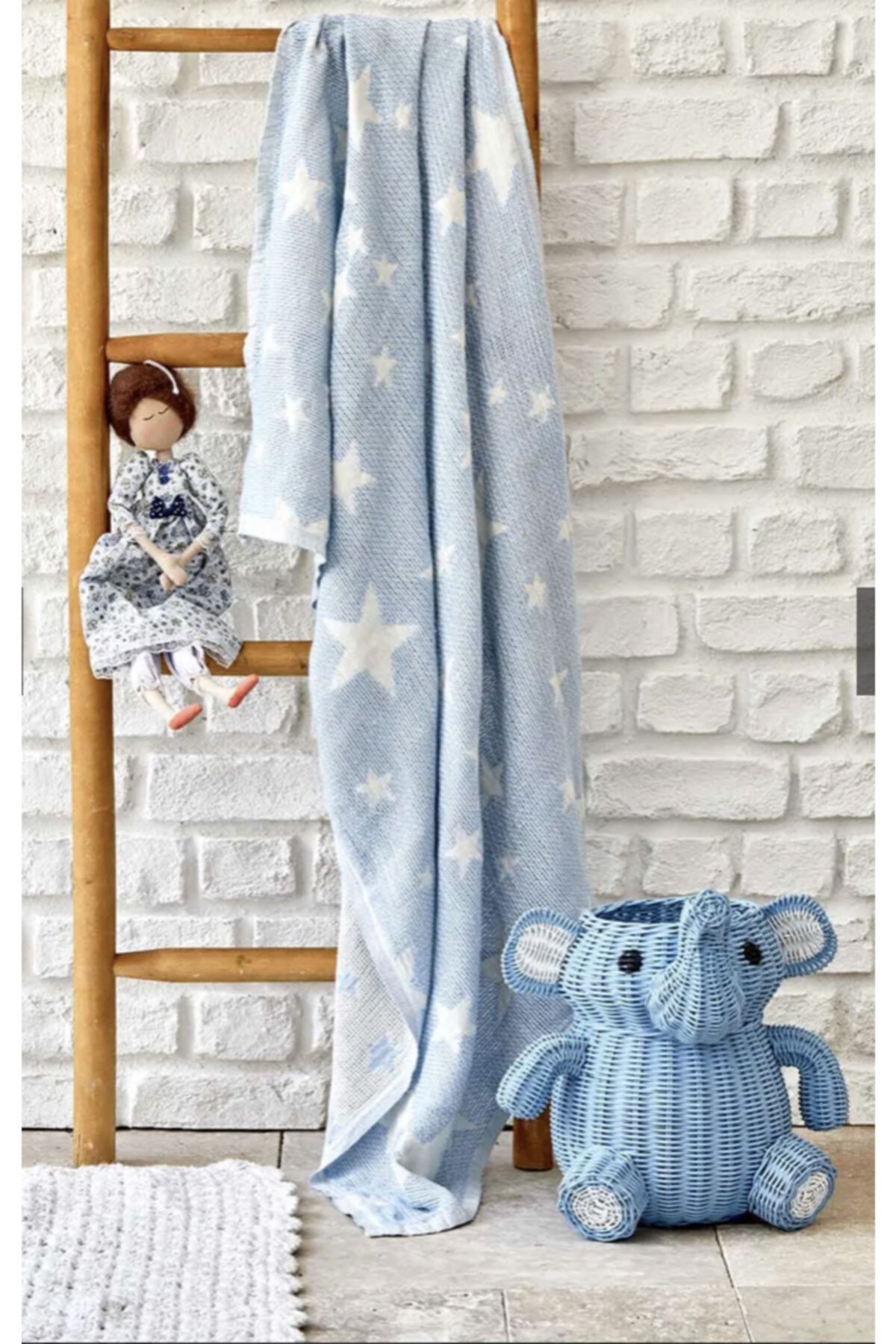 Karaca Home Baby Star Mavi Bebek Pikesi