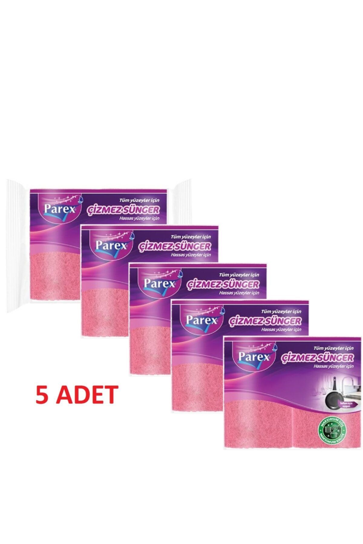Parex Trend Çizmez Sünger Oluklu 4 Lü Paket 5 Adet
