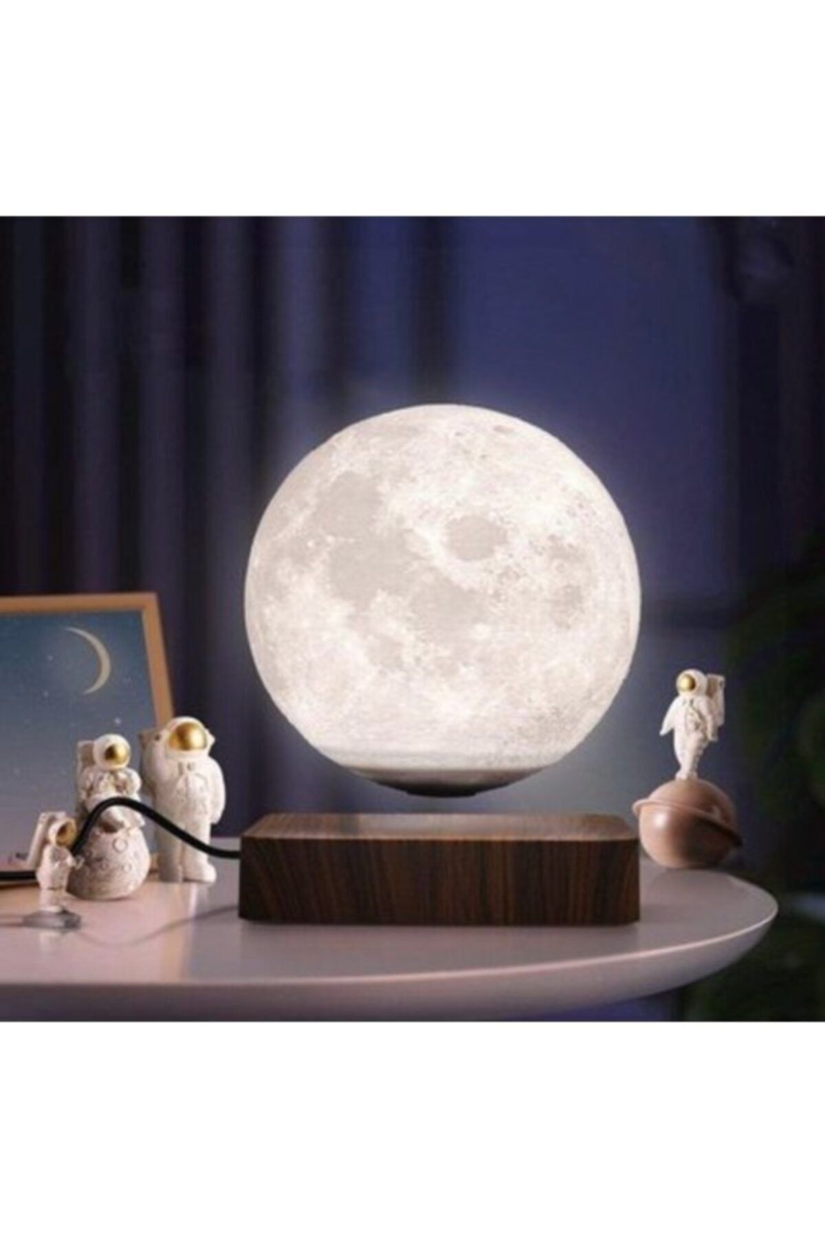 Bakmakistersen Uçan Ay Moon Lamba Manyetik Levitasyon Gece Lambası