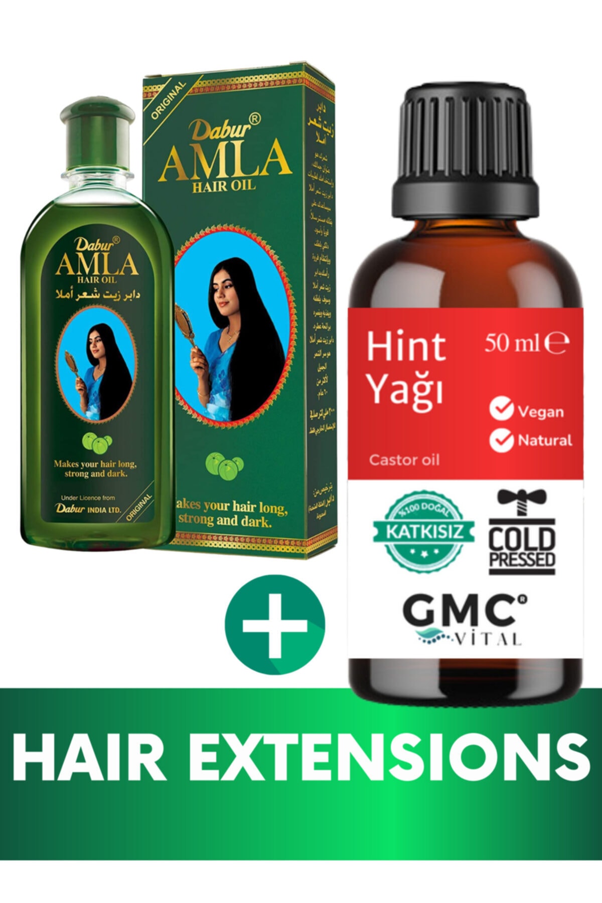 Gmc vital Hint Yağı Soğuk Press + Dabur Amla Saç Bakım Yağı