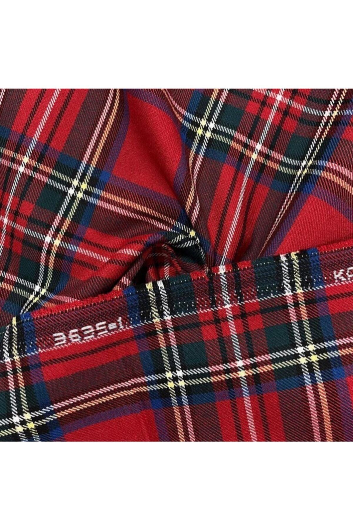 Yeşimm Kumaş Iskoç Desenli Gabardin Kumaş