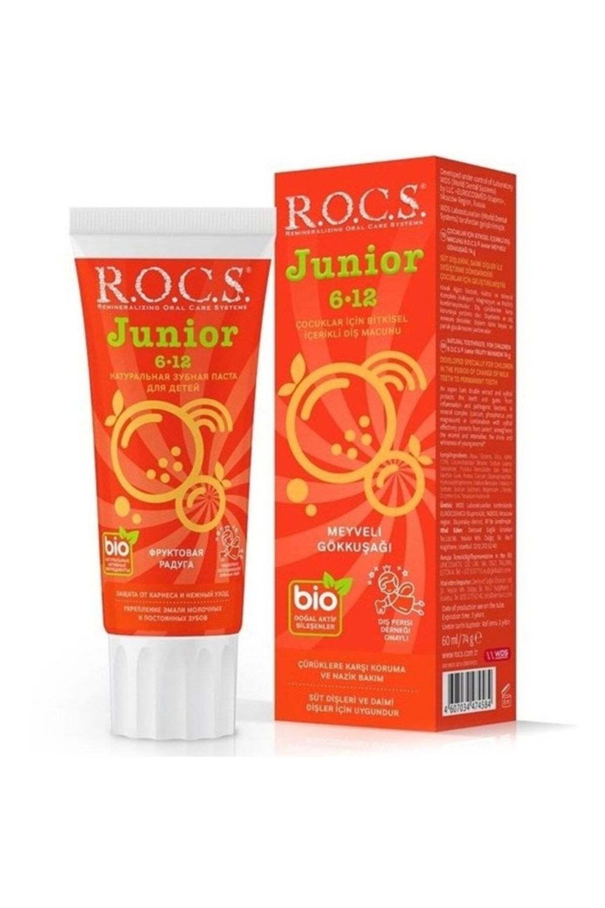 R.O.C.S. Rocs Junior 6-12 Yas  Meyveli Gökkuşağı Diş Macunu 60 Ml