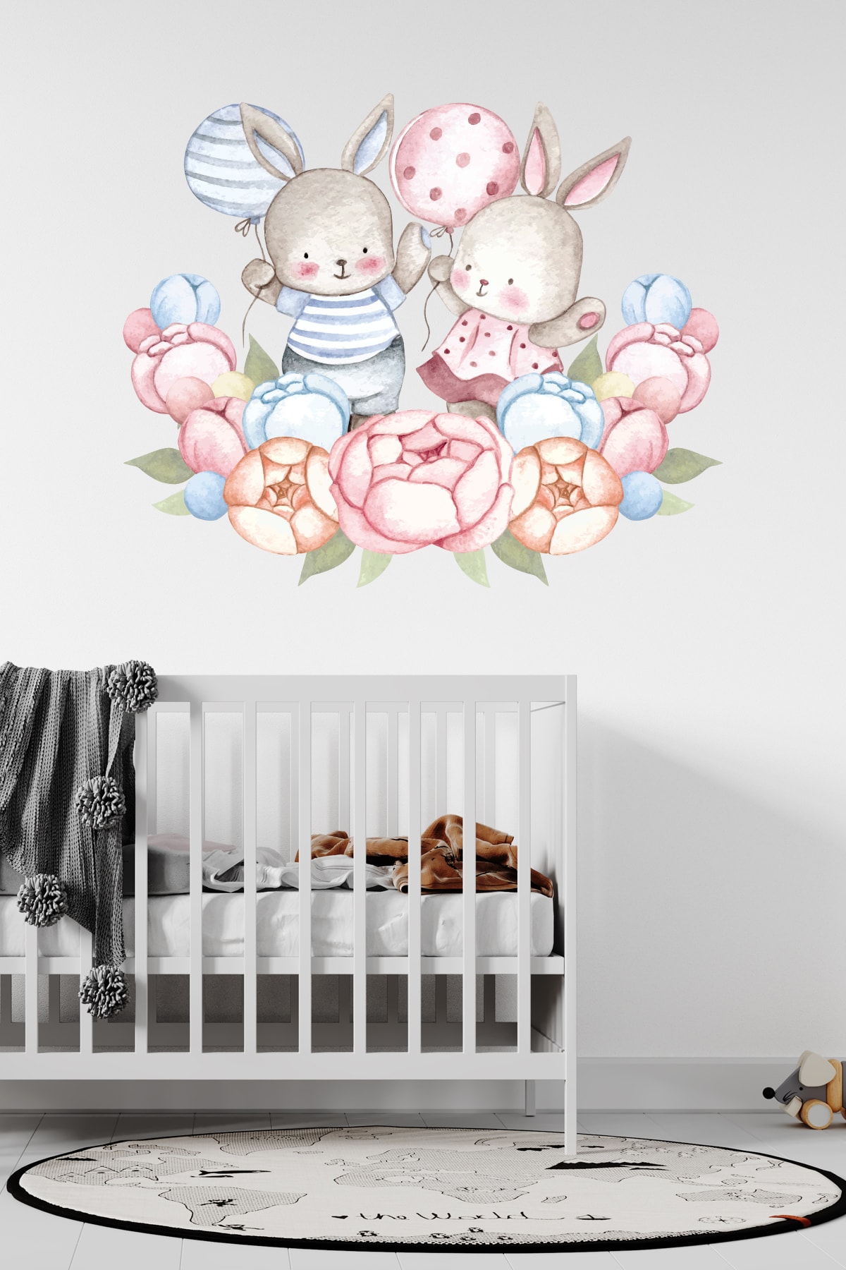 efekt reklam Sevimli Tavşanlar Çocuk Odası Duvar Sticker