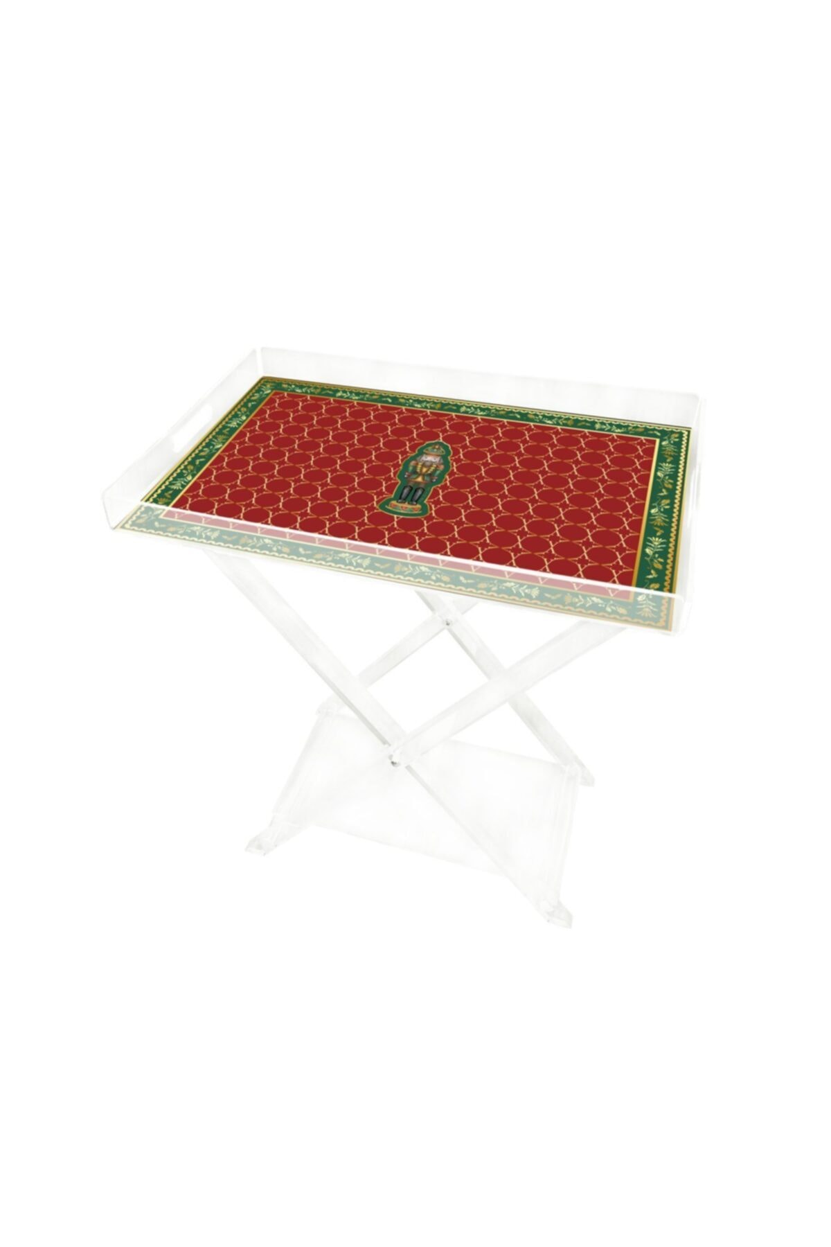 VİTELLİ Nutcracker Kırmızı 60x40 Pleksi Sehpa