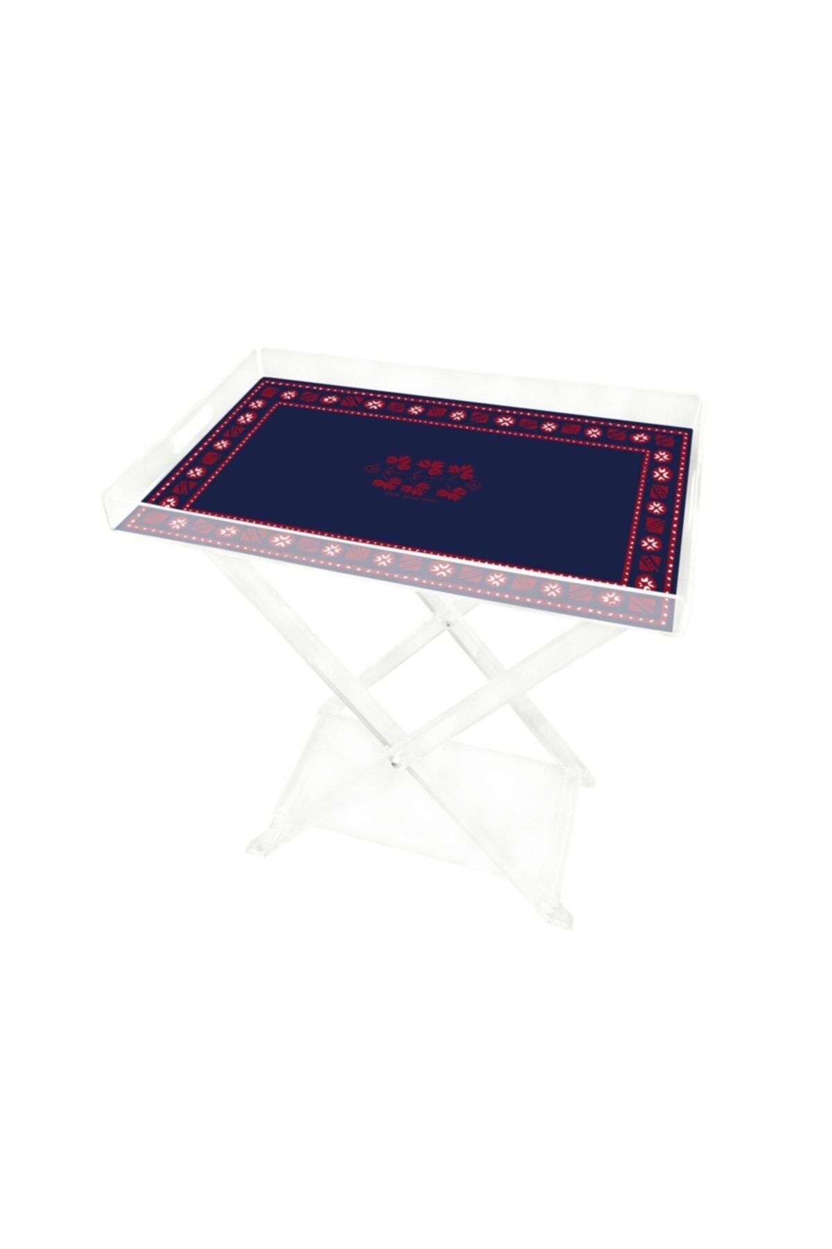 VİTELLİ Yağcıbedir Collection Mavi 60 X 40 Pleksi Sehpa