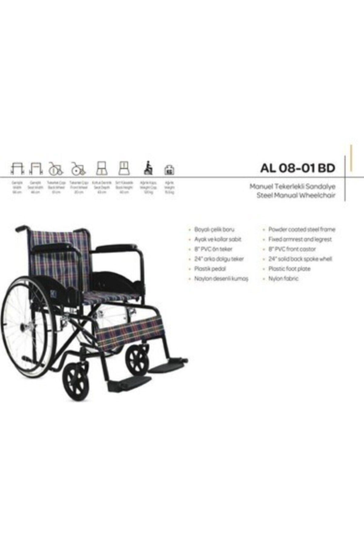 WhitWheels Tekerlekli Sandalye Standart Katlanır Boyalı Dolgu Teker