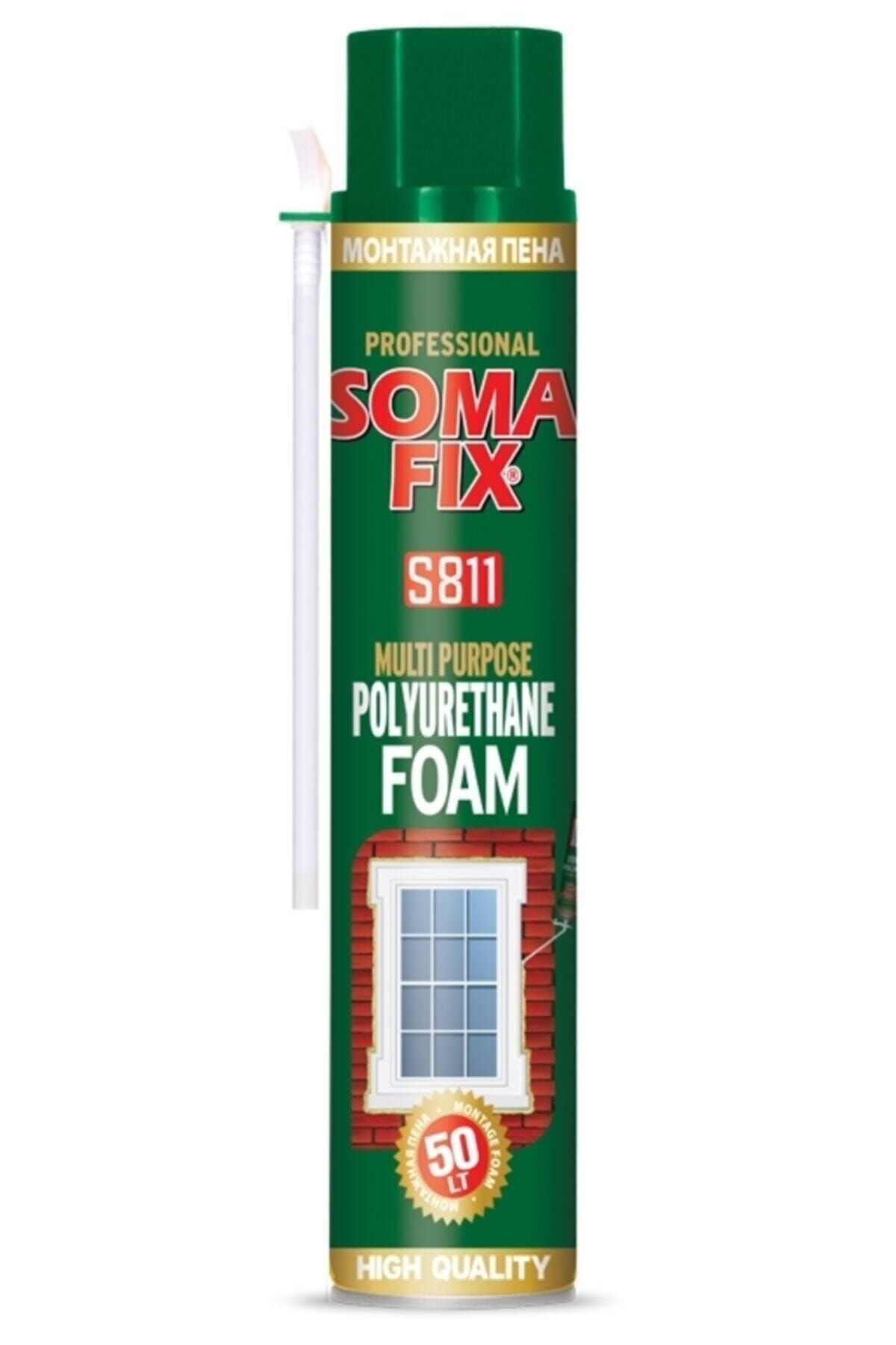 Somafix 750 ml 850 gr Poliüretan Köpük Pipetli Tam Gramajlı Pu Köpük Çelik Kapı Pencere Montaj