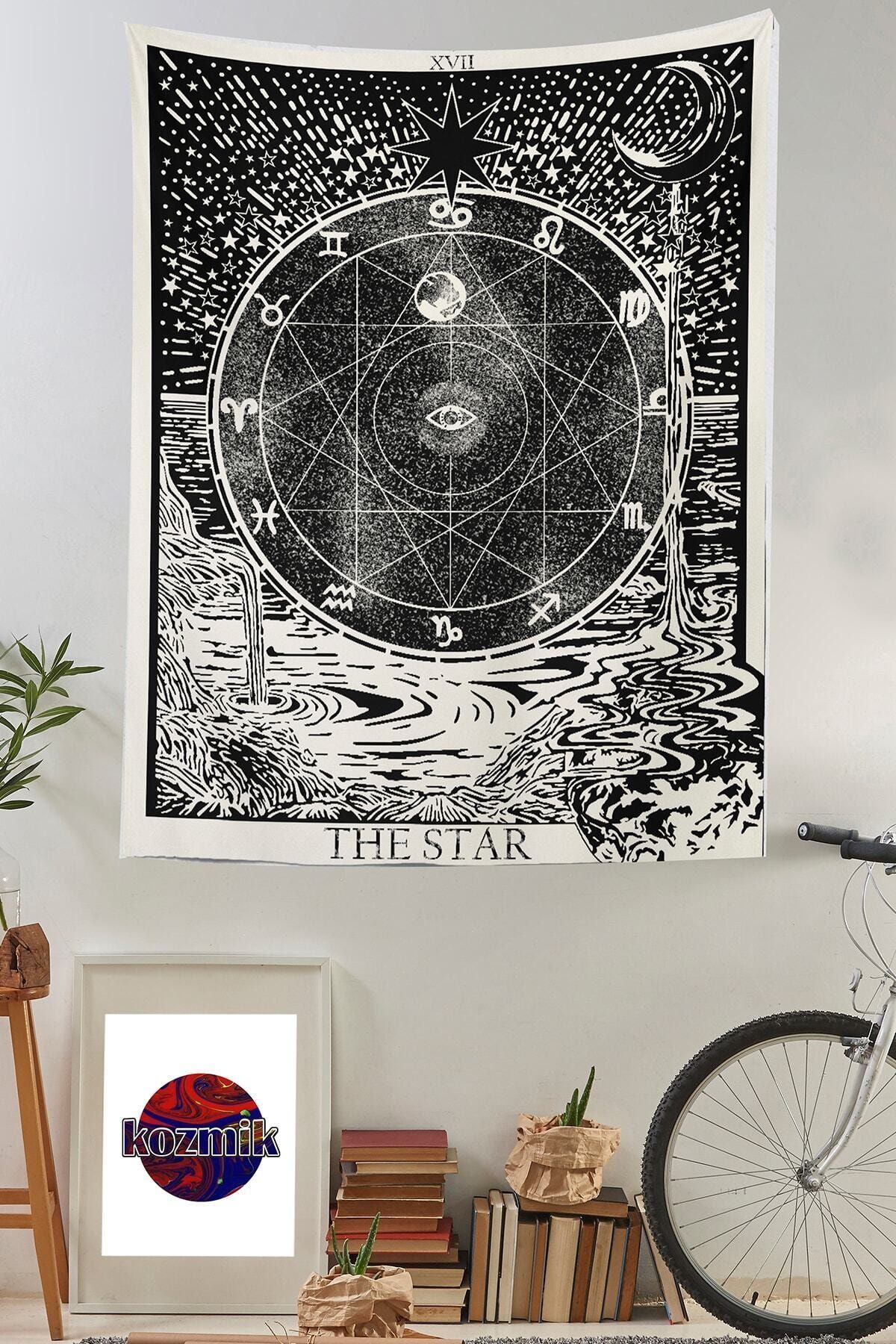 Kozmik Tapestry The Star - Tarot Kart Duvar Örtüsü