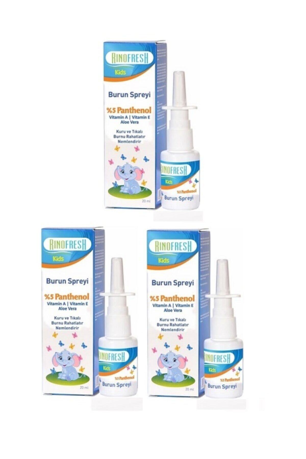 RINOFRESH Sinüzit, Soğuk Algınlığı, Alerji Için Çocuklara Panthenol Burun Spreyi 20 Ml X3