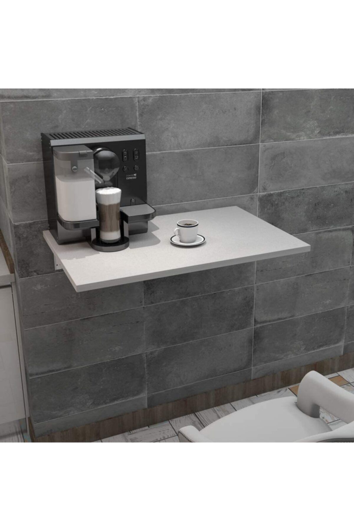 Ankaflex Duvara Monte Katlanır Masa Çalışma Yemek Masası Duvardan Açılan Montaj Monteli Masa 60*90 Cm