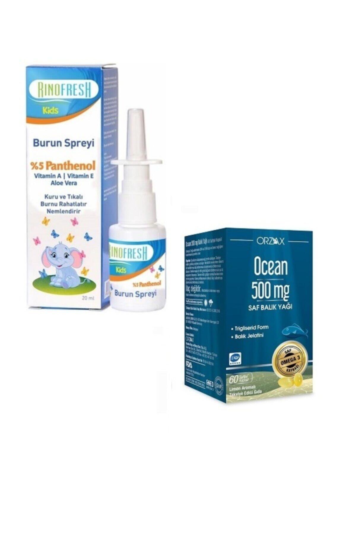 RINOFRESH Çocuklar Için Panthenol Burun Spreyi 20 Ml + 500 Mg Balık Yağı 60 Kapsül
