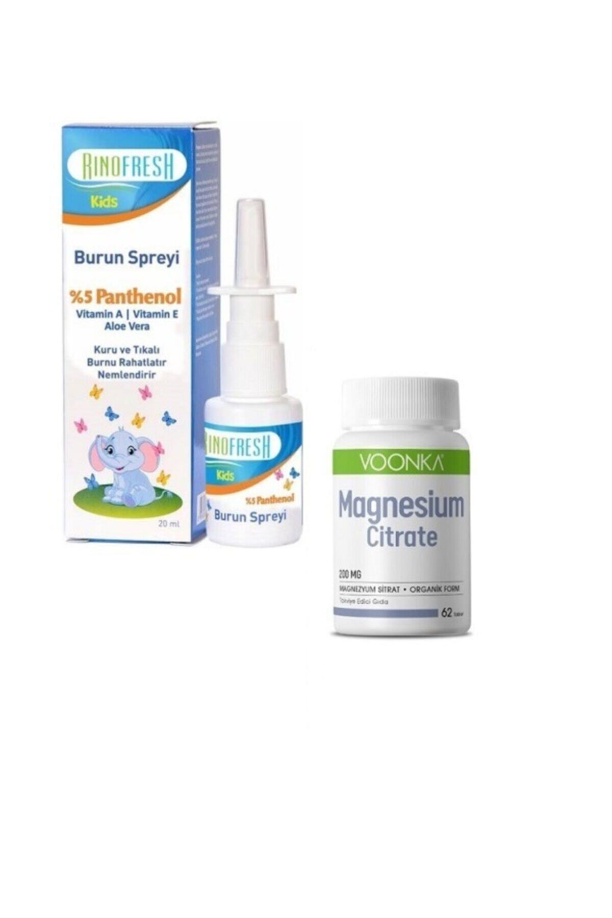 RINOFRESH Çocuklar Için Panthenol Burun Spreyi 20 Ml + Magnezyum 200 Mg 62 Tablet