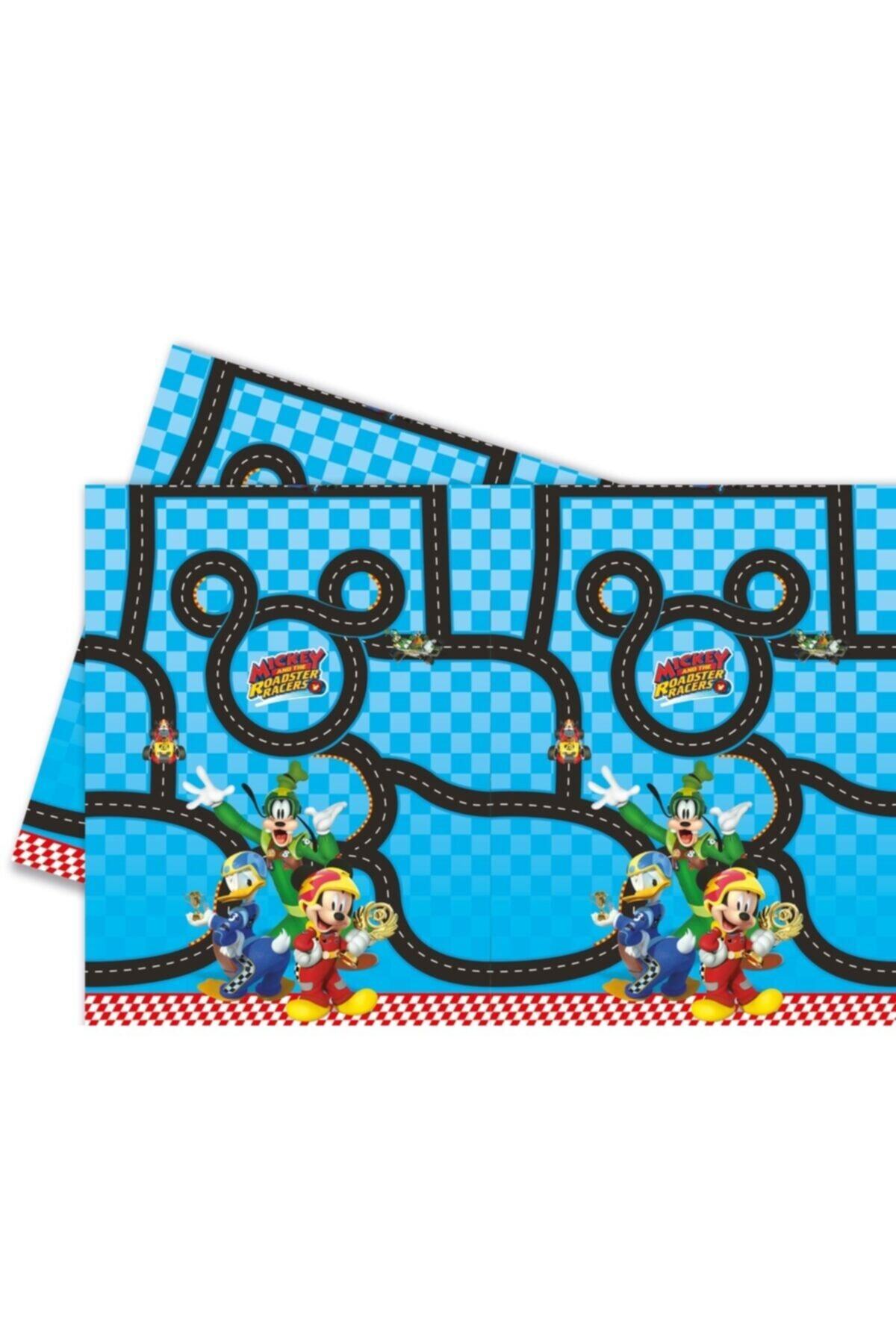 ADA AVM Mickey Mouse Roadster Racers Temalı Plastik Masa Örtüsü 120x180 Cm