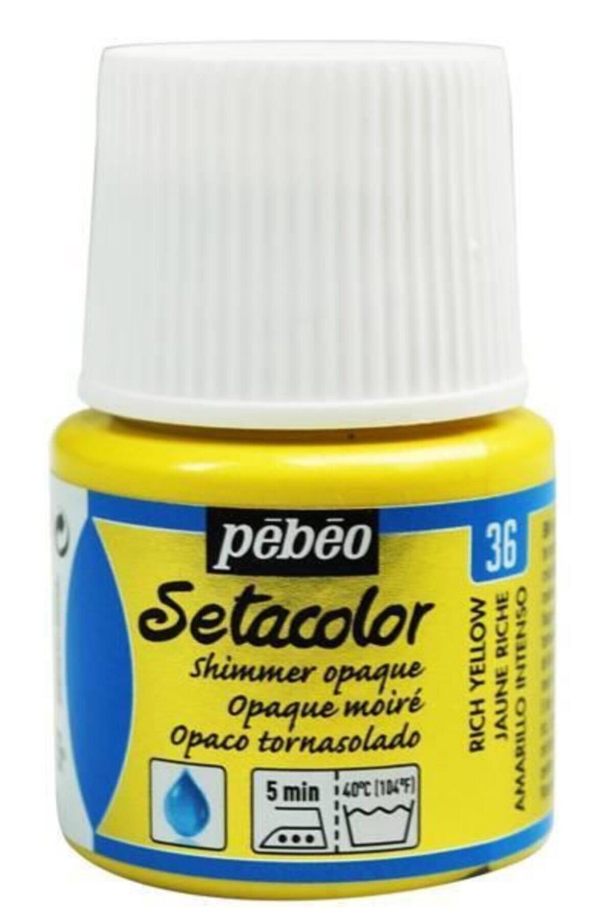 Pebeo Setacolor Shimmer (Pırıltılı) Opak Kumaş Boyası 36 RICH YELLOW