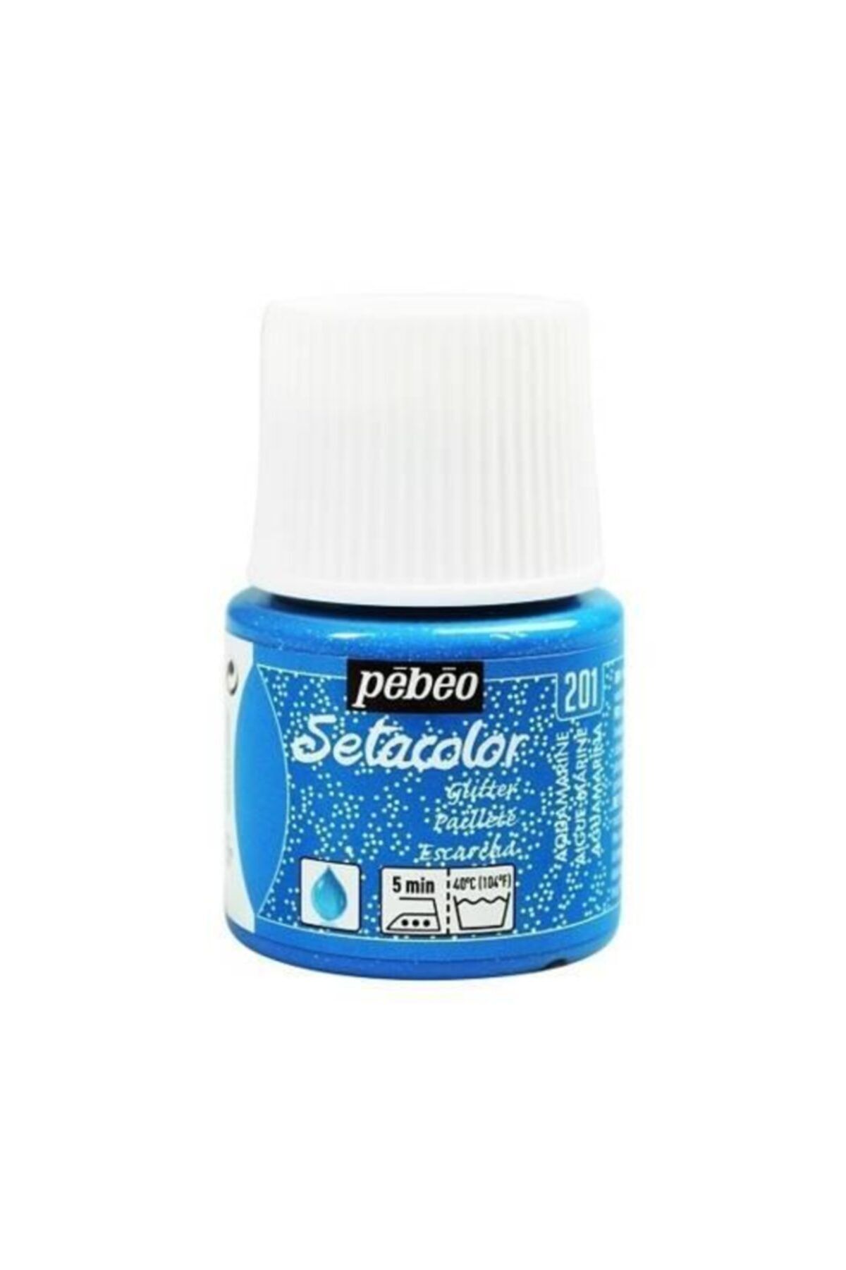 Pebeo Setacolor Glitter (Simli)  Kumaş Boyası 201 AQUAMARINE