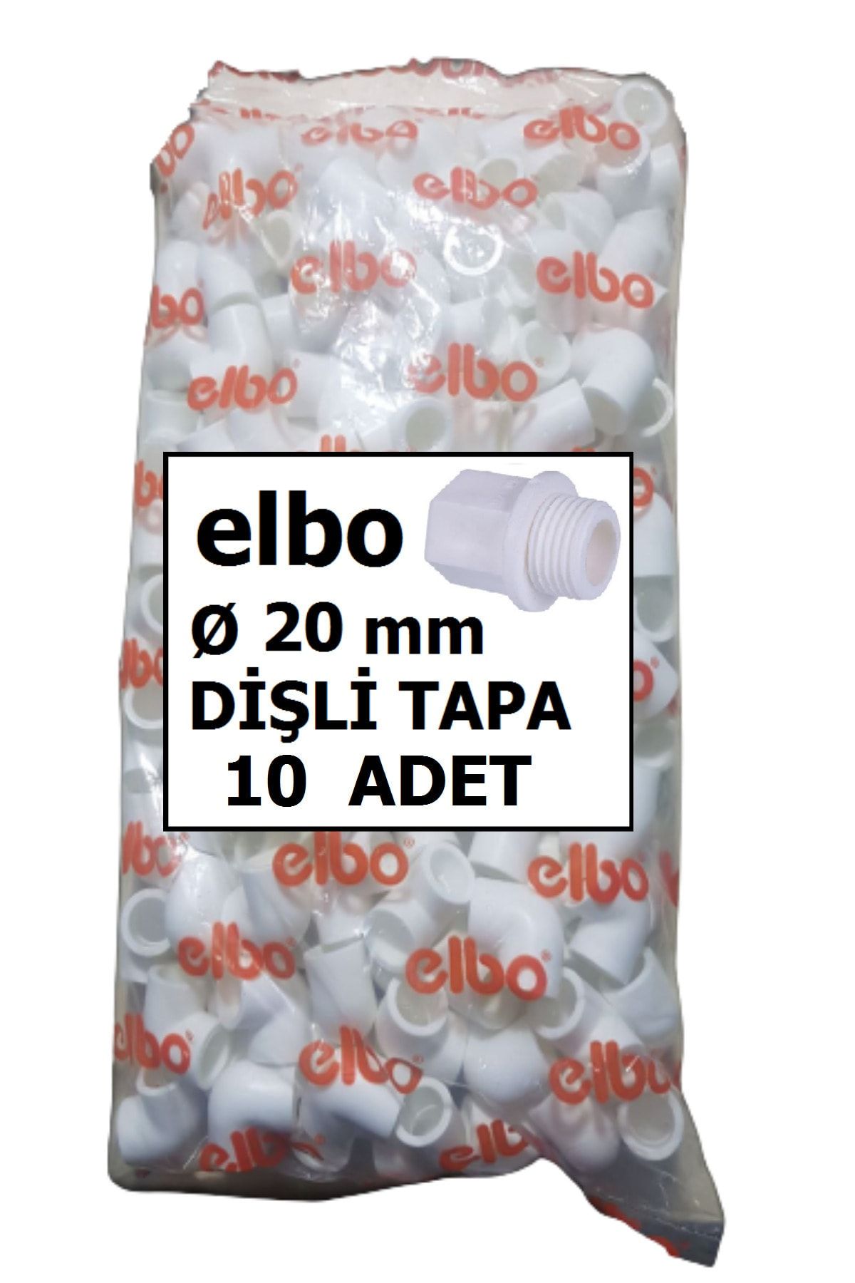 Elbo 1 Paket 20'lik Pprc Dişli Tapa 10 Adet