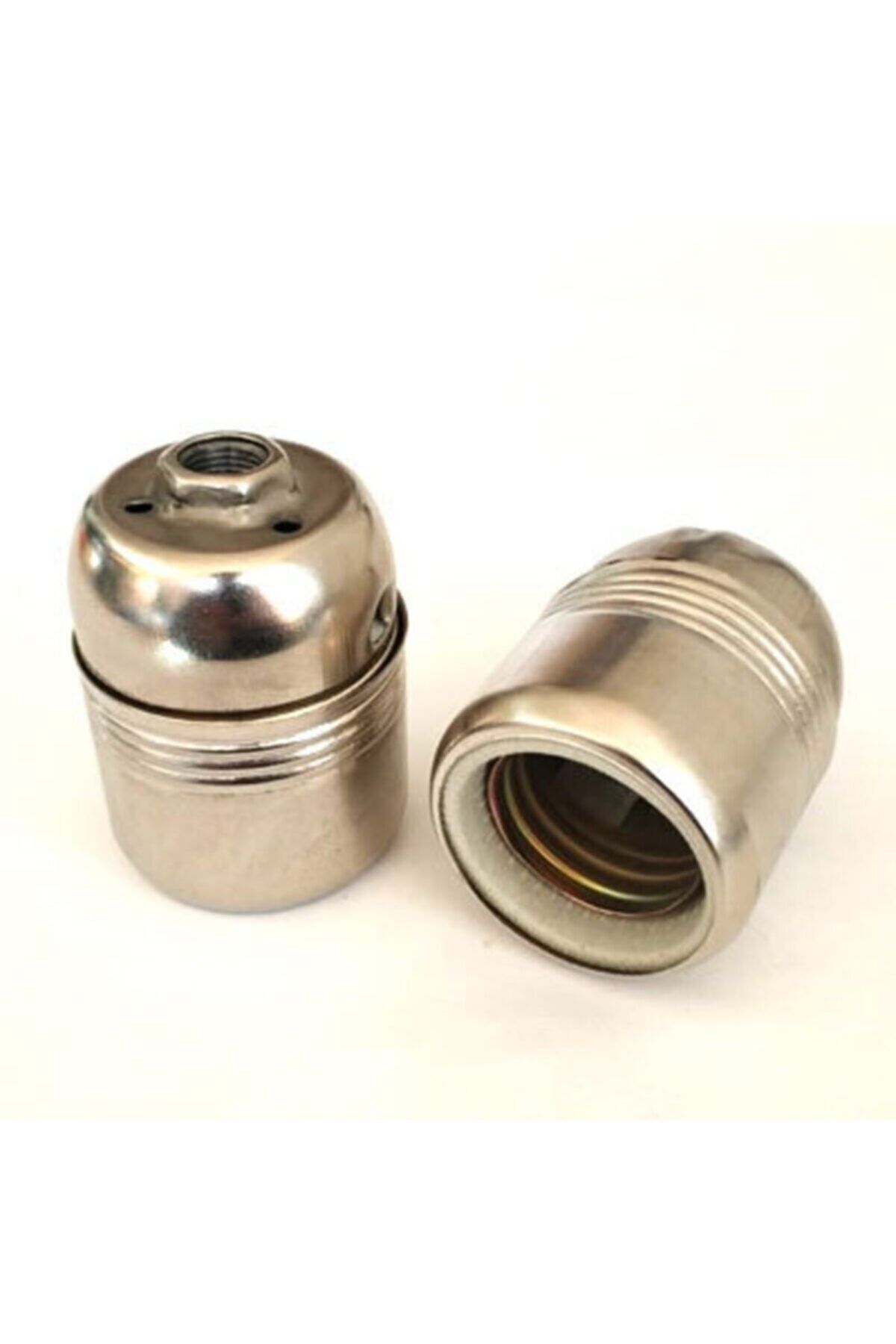 OKYANUSAYD Krom Metal E27 Duy Dekoratif Standart Avize Ampul Duyu