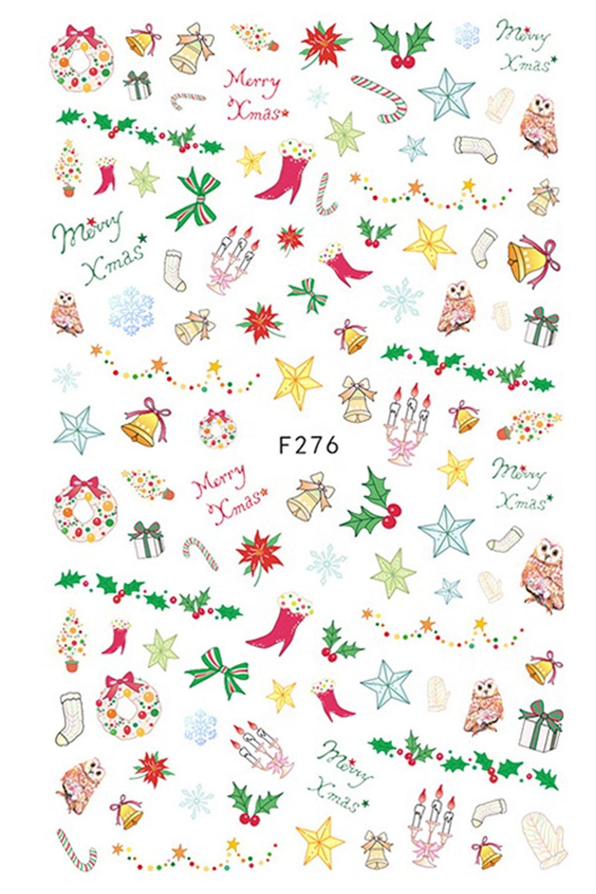 POP Beauty Tırnak Süsleme Sticker Christmas Ylbaşı Tırnak Dövmesi