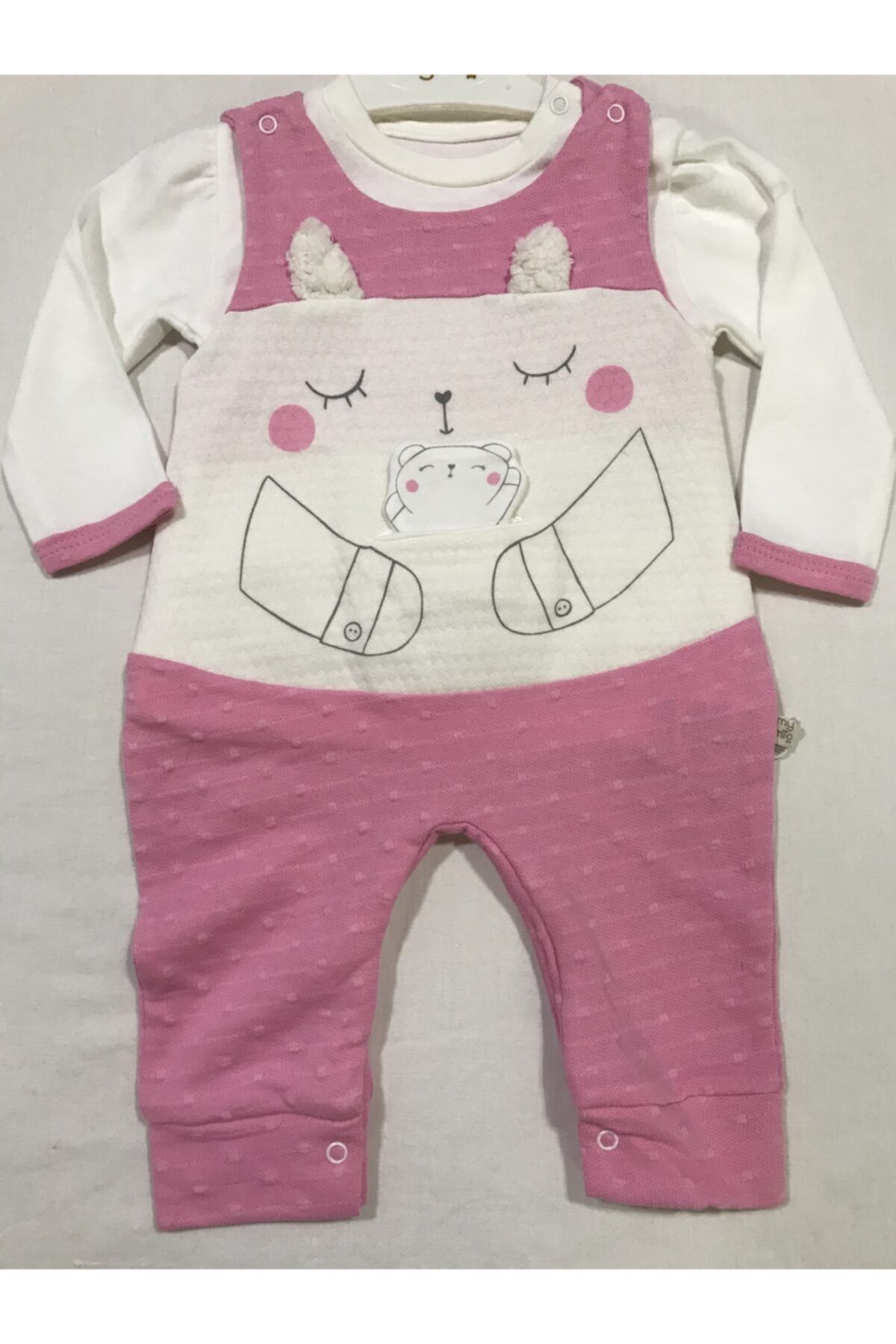 Mymio Mutlu Ayıcık Desenli Salopet Masalbebe