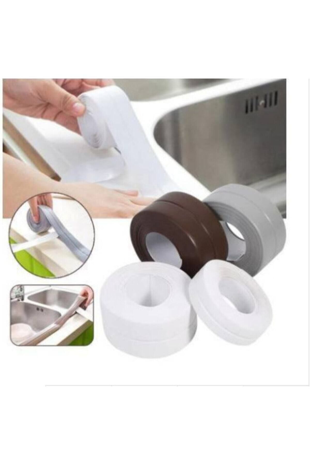 Arus 3.2 M Banyo Küvet Mutfak Lavabo Beyaz Su Sızdırmaz Bant Su Geçirmez Kenar Bandı Sızdırmazlık Tamir