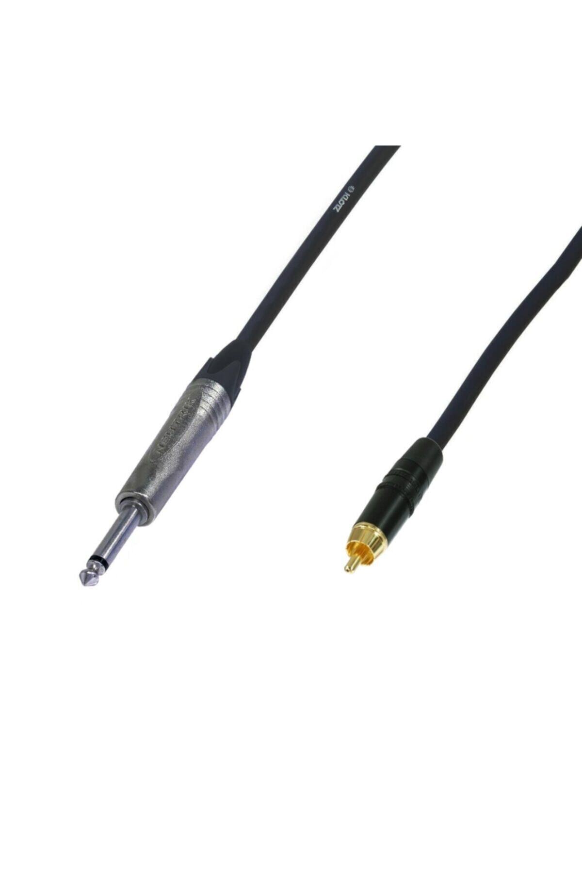 Klotz & Neutrik Rca - Mono Jack Ses Kablosu Yeşil - 9 Metre