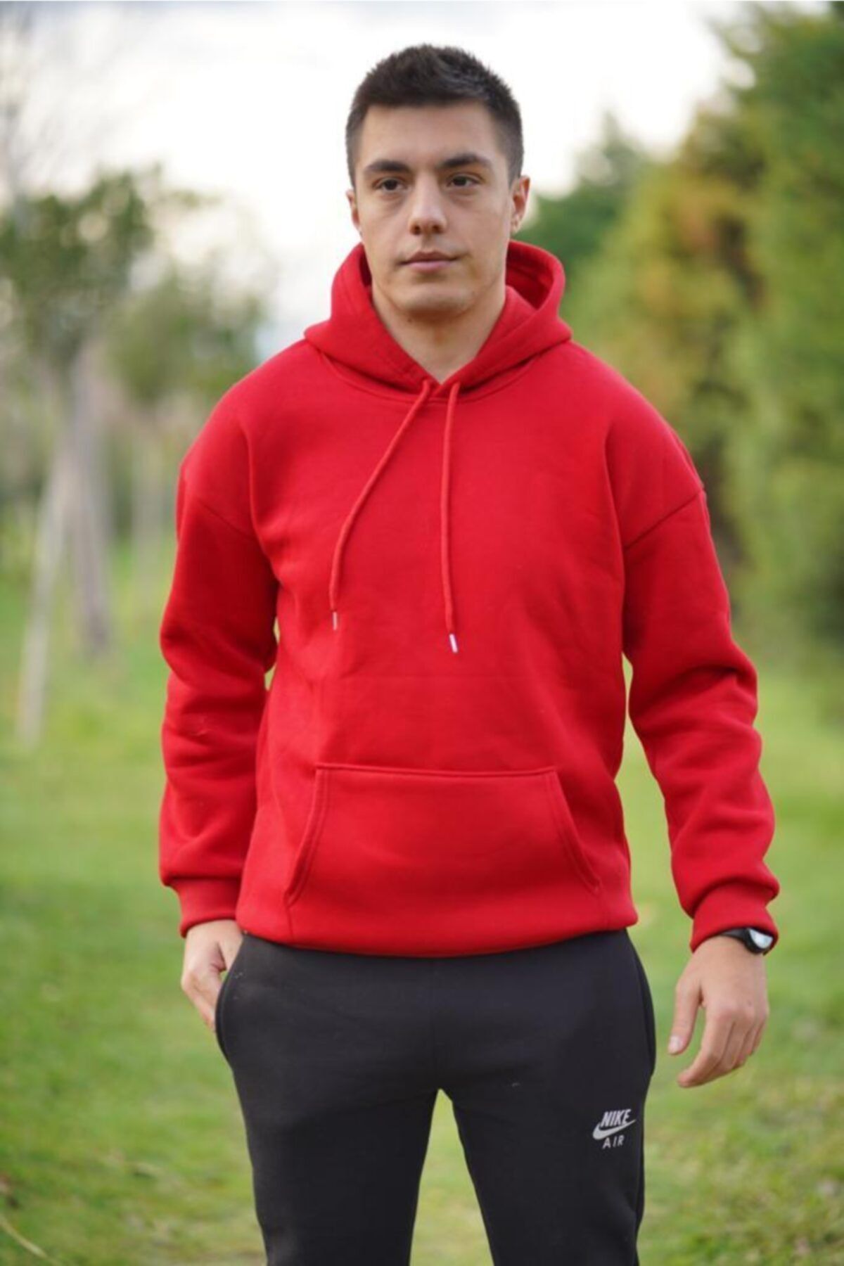 Smyrna Sweatshırt Kırmızı Oversize