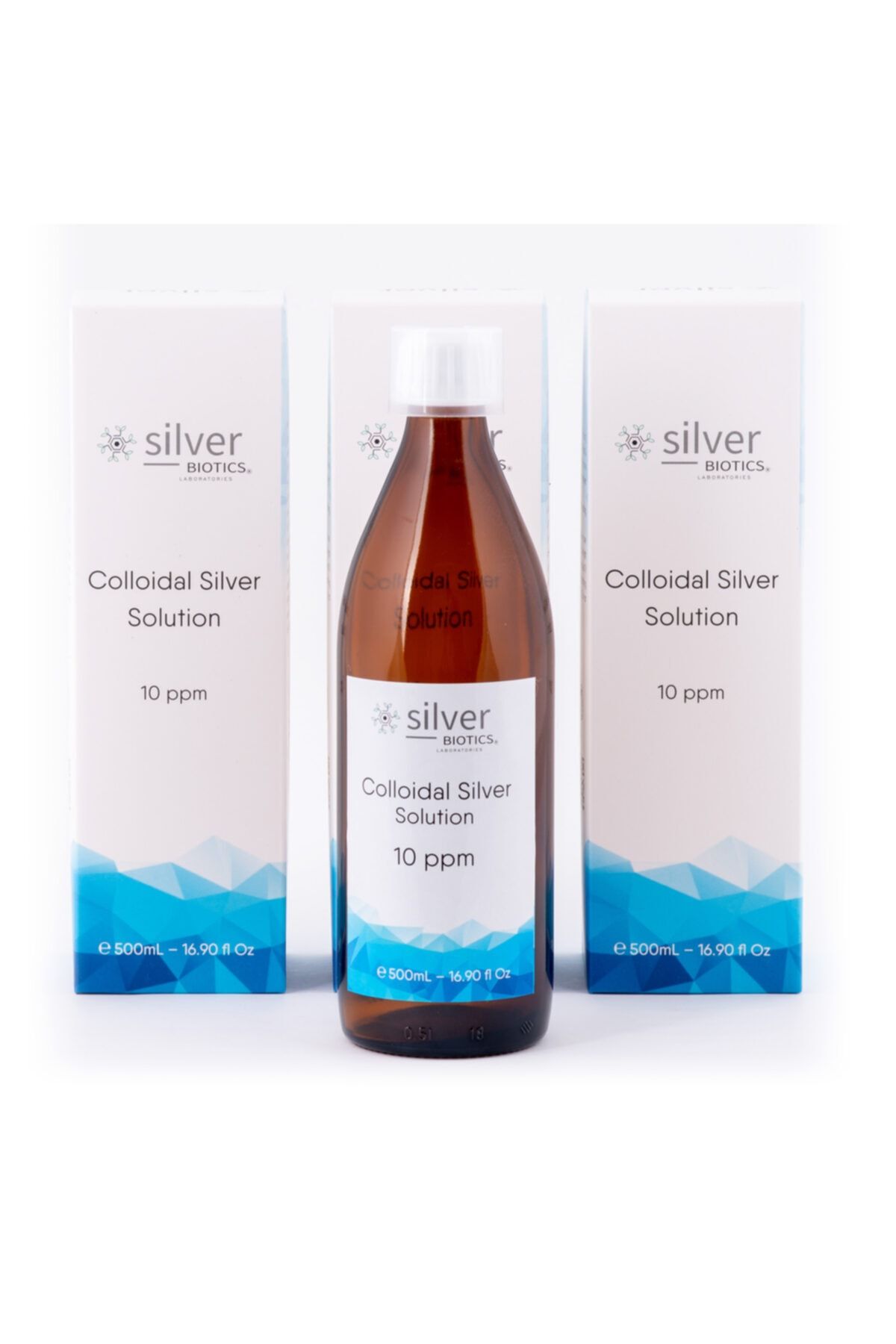 silverBIOTICS Gümüş Suyu 10 Ppm 1500ml Cam Şişe - Cam Damlalık Ve Cam Nazal Sprey Hediyeli Hydrasense Kolloidal