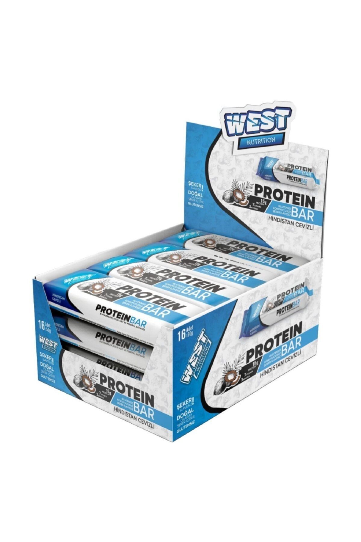 West Nutrition Hindistan Cevizli Protein Bar 16 Adet X 50 Gram