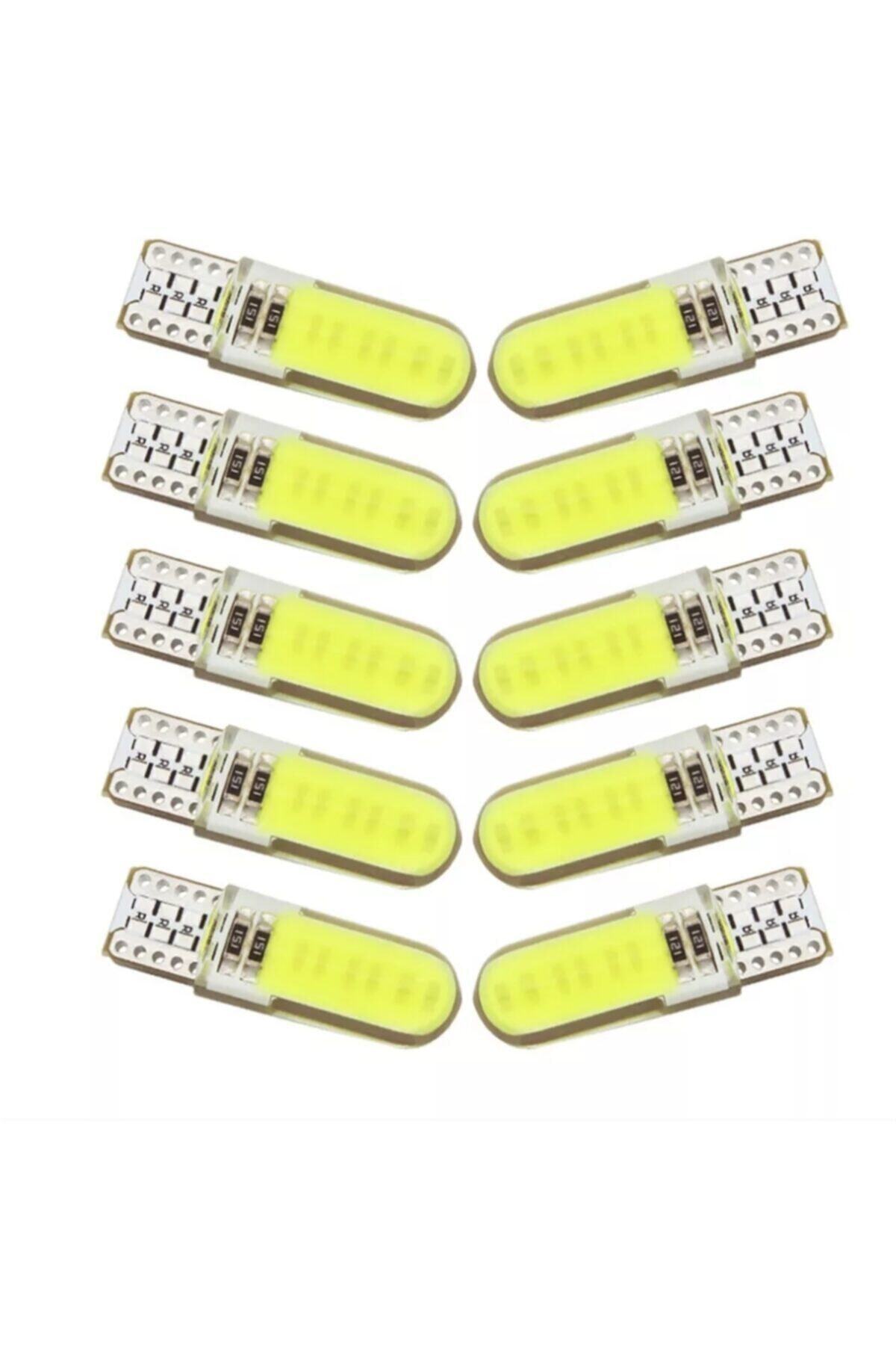 Autoline Beyaz  Iç Led Ampul Parlak 10 Adet T10 W5w