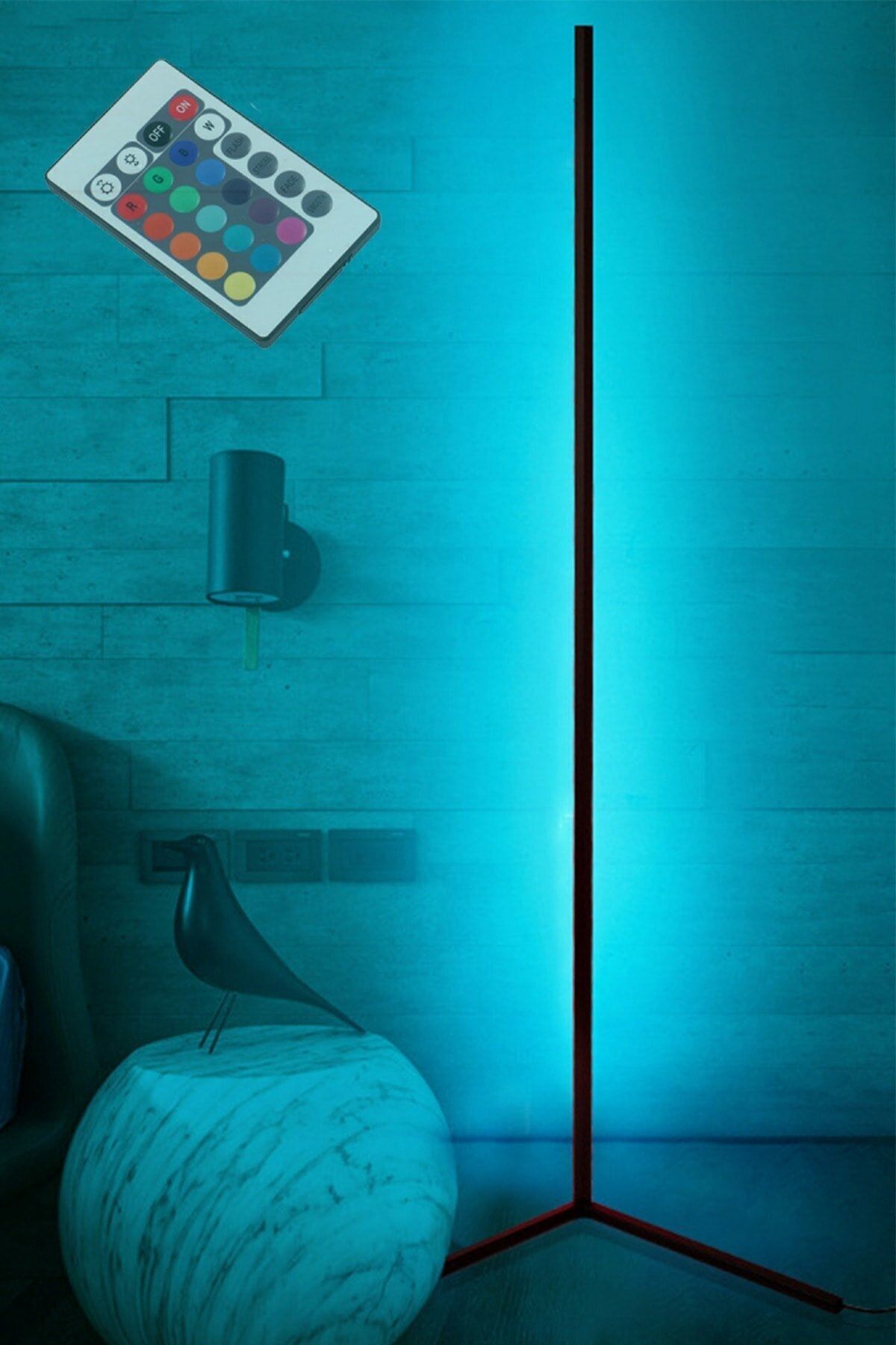 thorqtech Oda Aydınlatma Sistemi Köşe Lambaderi Full Rgb Çok Özellik Full Renk 150cm Uzaktan Kumandalı