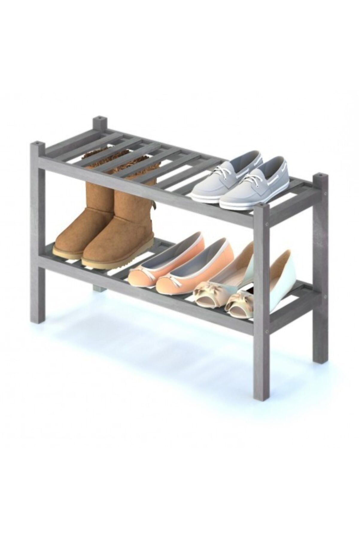 WOODENSA Ahşap Ayakkabılık, Ahşap Çok Amaçlı Raf