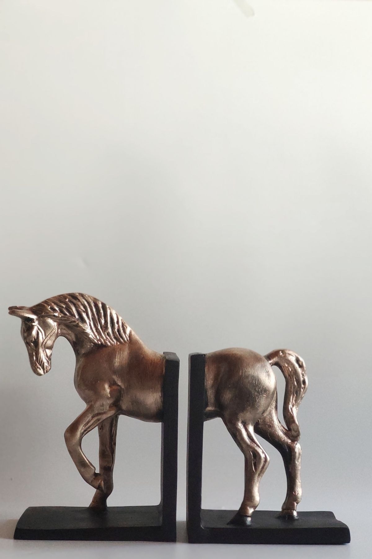 SETABIANCA At Figürlü Dekoratif 2 Li Kitap Tutucu 9,5*32*24