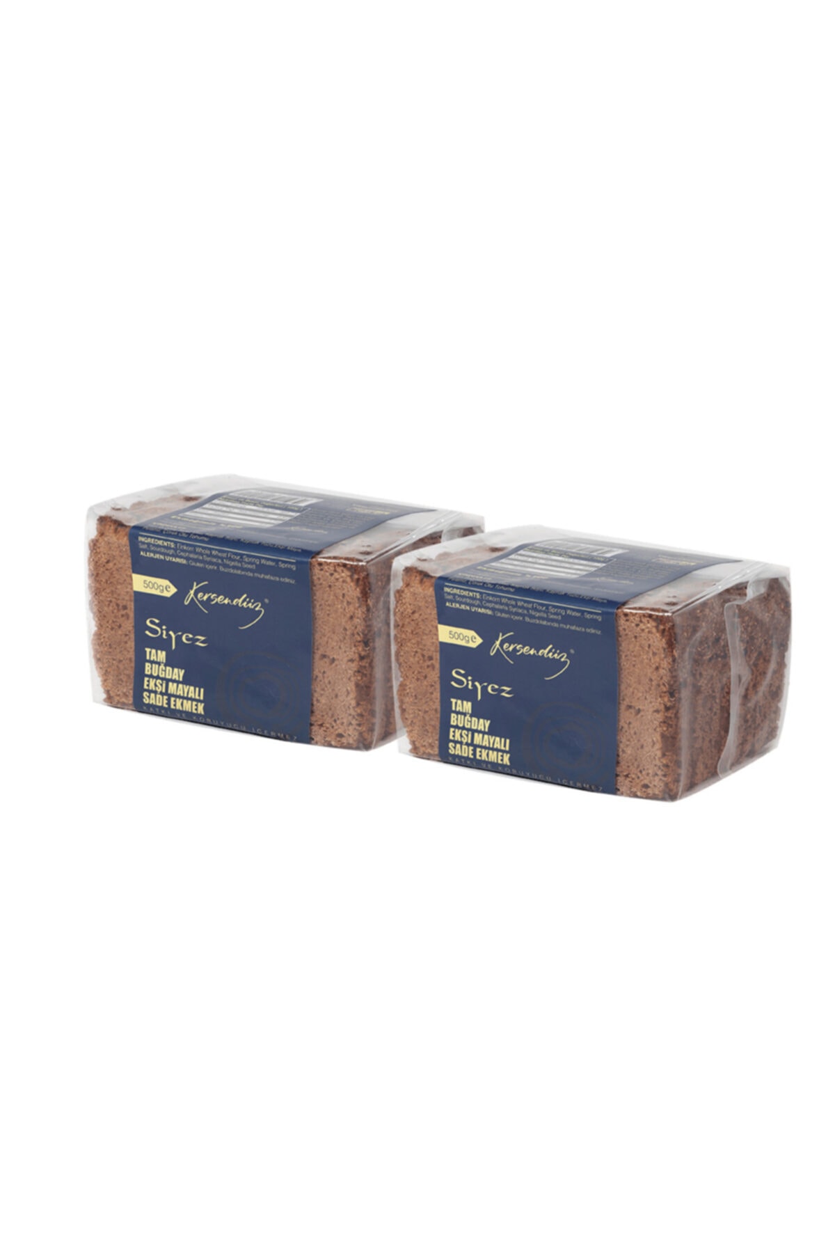 Kersendüz %100 Siyez Tam Buğday Ekşi Mayalı Ekmekler 2'li Seçim 500 Gr (sade-sade)