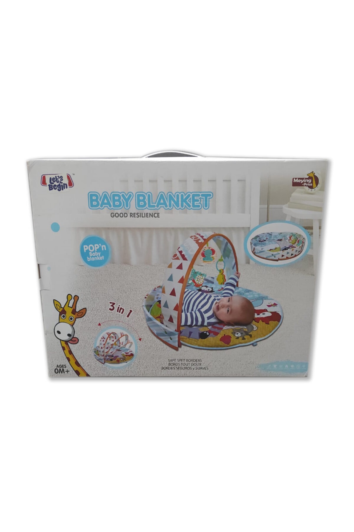Let's Begin Meying Bebek Oyun Halısı 3 In 1 Renkli