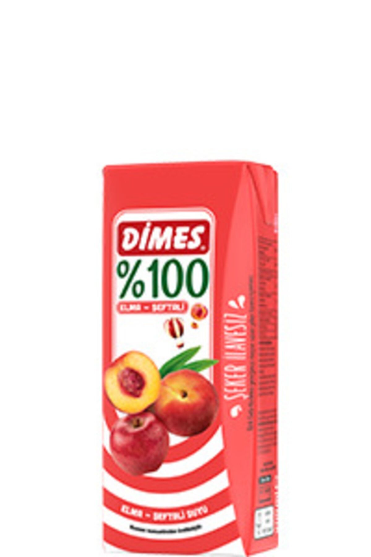 Dimes %100 Elma Şeftali (180 ML*27 ADET) Okul Paketi