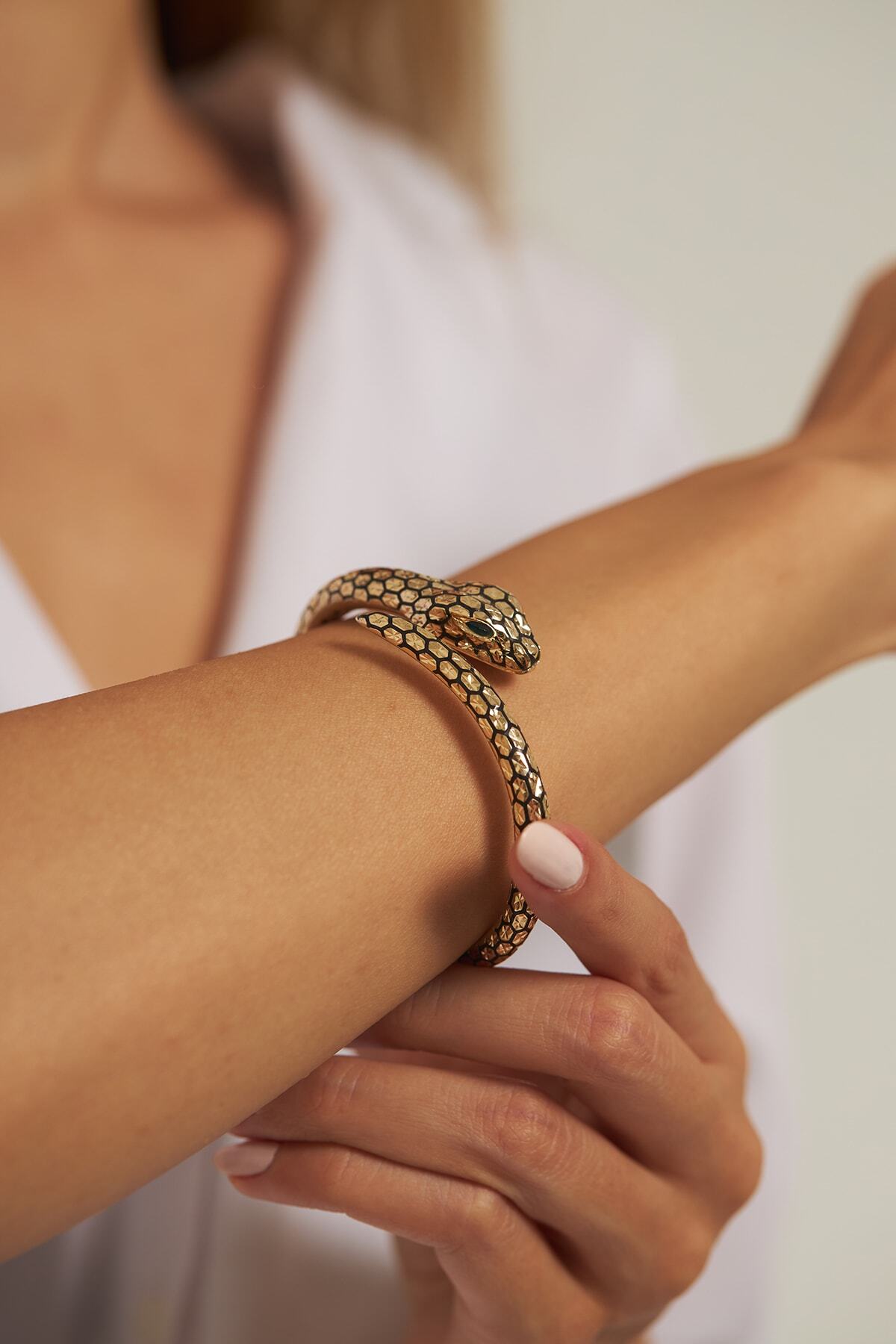 Shemark Jewellery Yılan Modelli Bilezik Klp8929