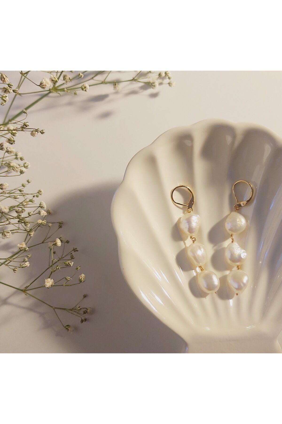 Bourjois Jewelry Blanca Pearl! Altın Kaplama Ve Doğal Inci Harika Kalite Ve Şık Küpe.