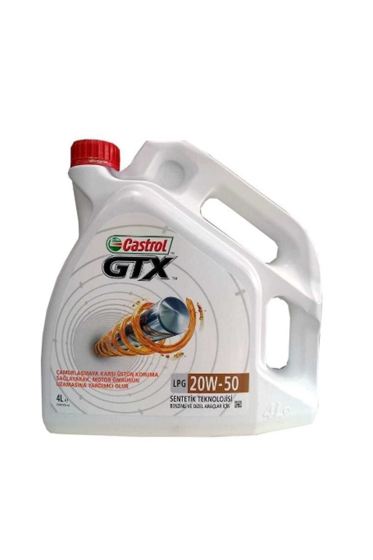 CASTROL Gtx 20w50 - 4 Lt - Benzinli Dizel Motor Yağı (ÜRETİM YILI: 2020)