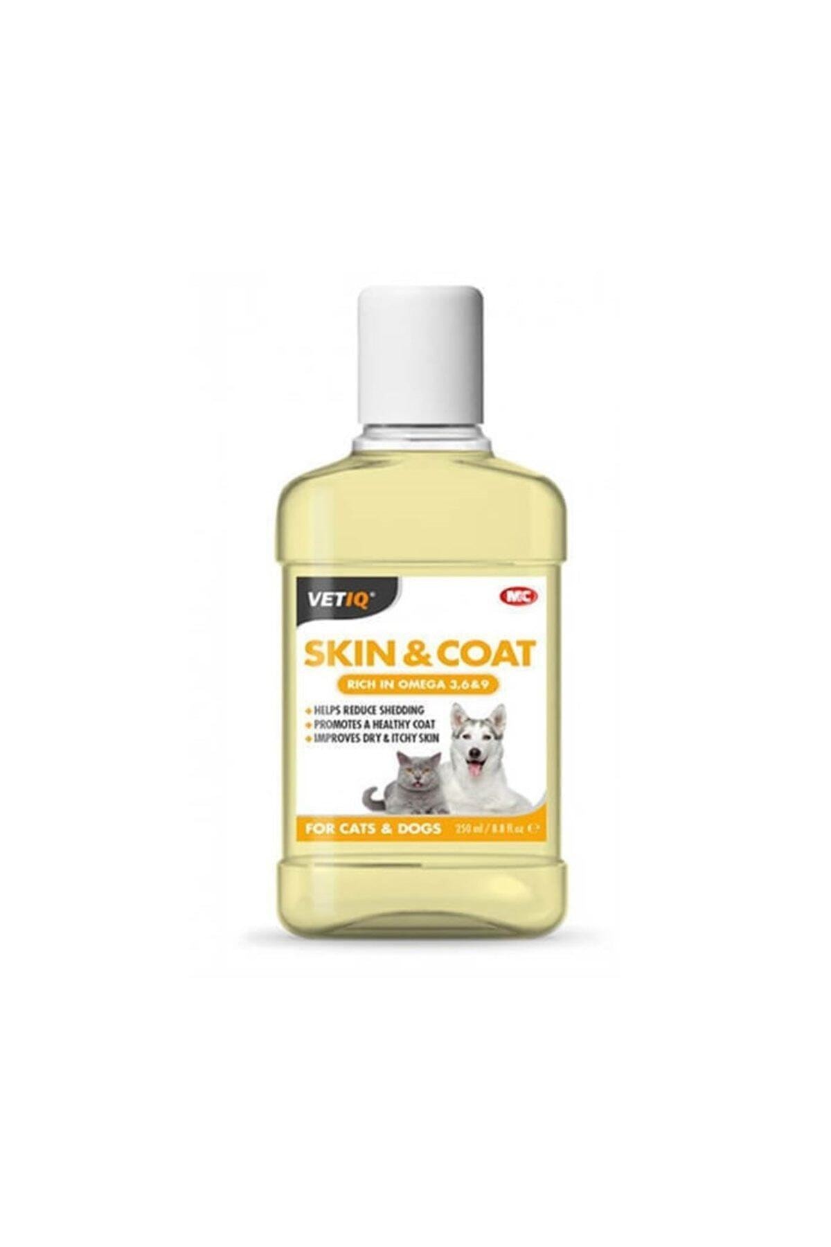 MarkChappell VETIQ Skin-Coat Kedi ve Köpekler İçin Sıvı Omega 3,6-9 Takviyesi 250 ml