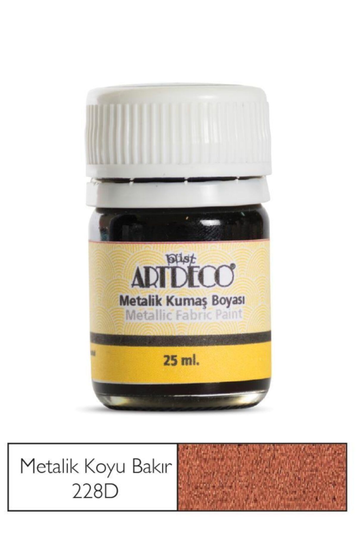 Artdeco Metalik Kumaş Boyası 228D Koyu Bakır
