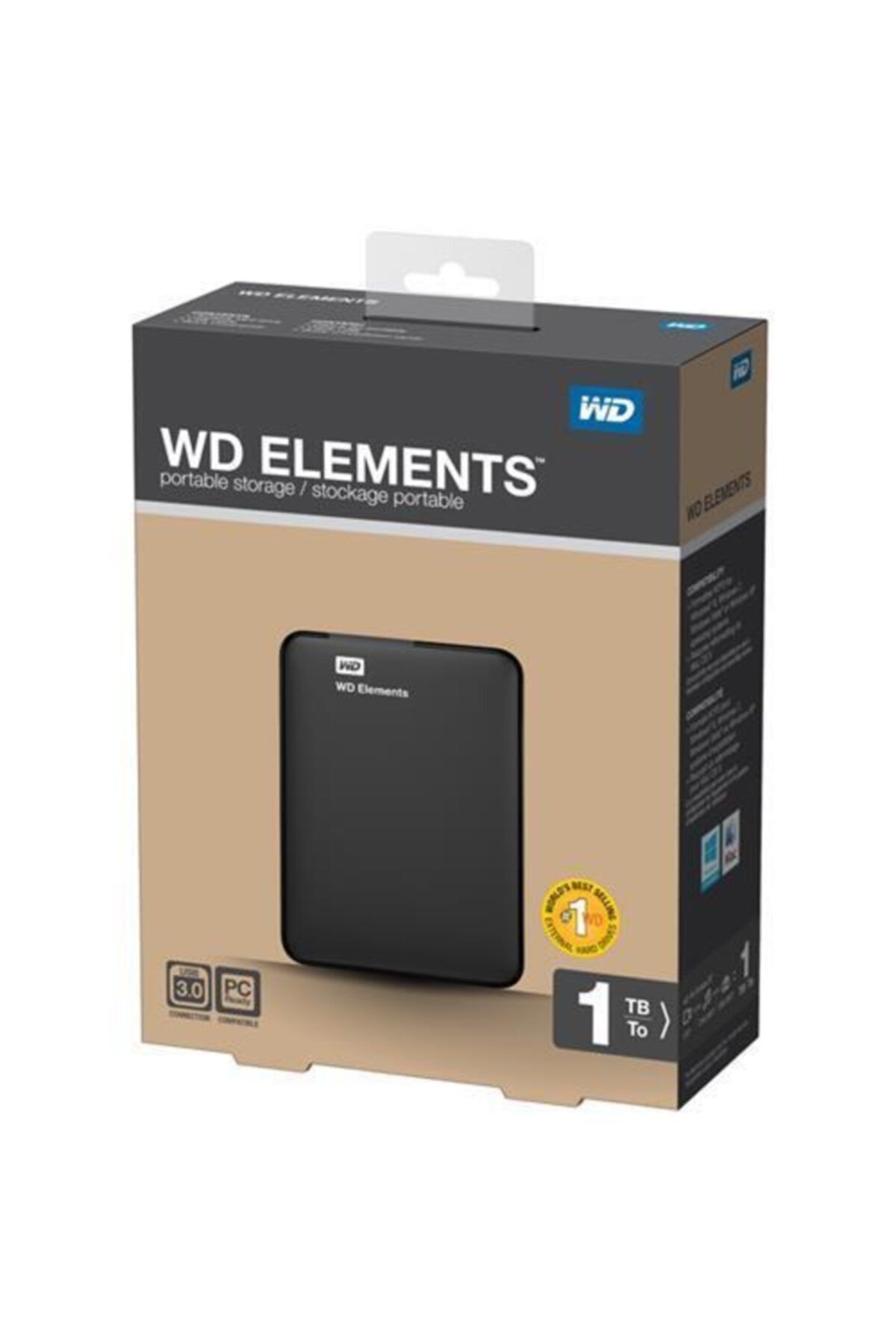 WESTERN DIGITAL Elements Portable 1tb 2.5 Usb 3.0 Black Wdbuzg0010bbk-wesn