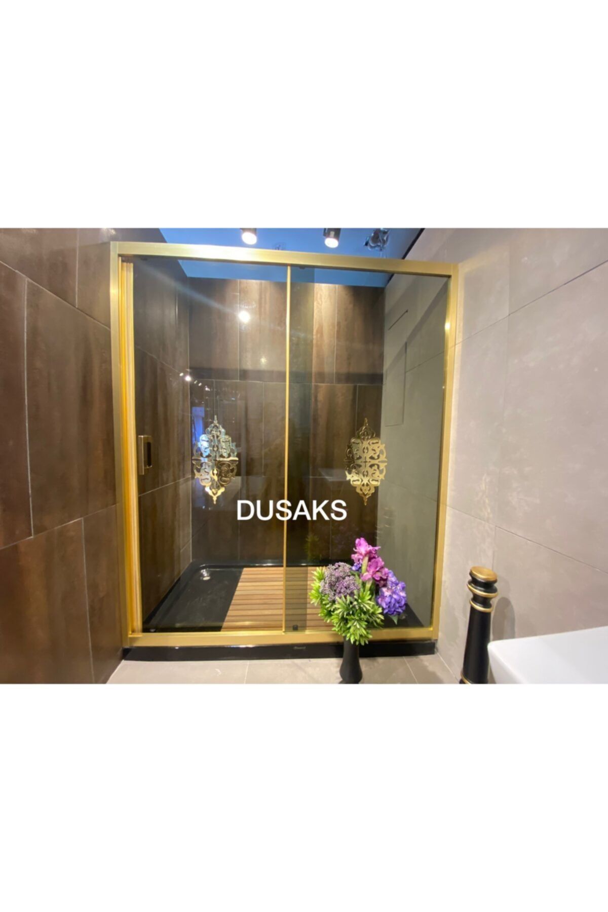 DUSAKS Gold Duşakabin Füme Cam H190