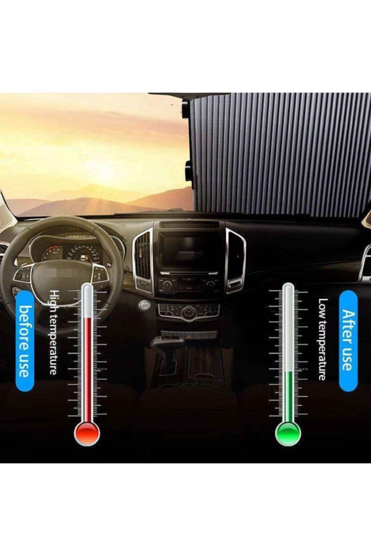 lawrenceshop Katlanabilir Araba Öncam Yansıtıcı Güneşlik