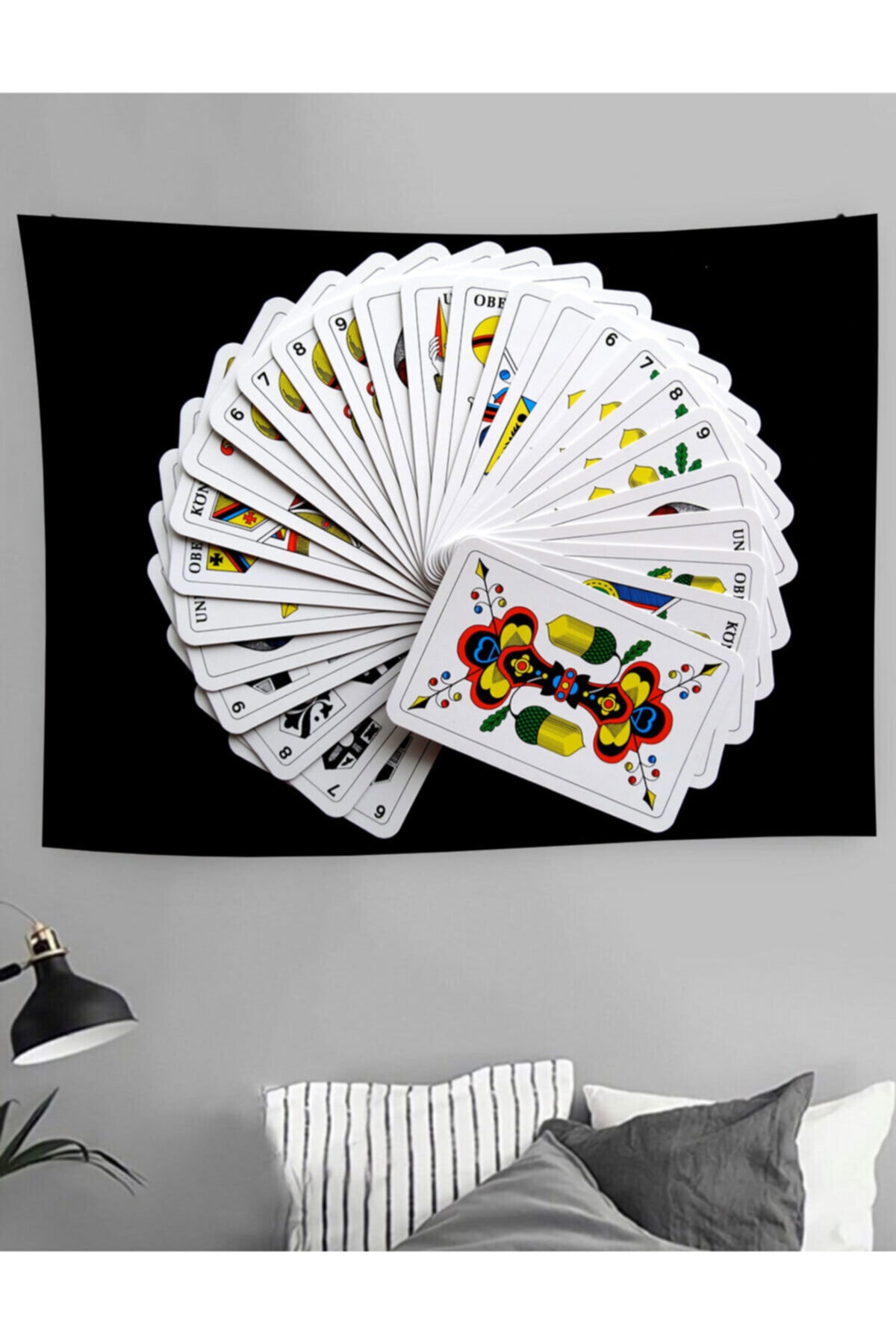 ALL OVER Oyun Kartı Duvar Örtüsü 200x130cm