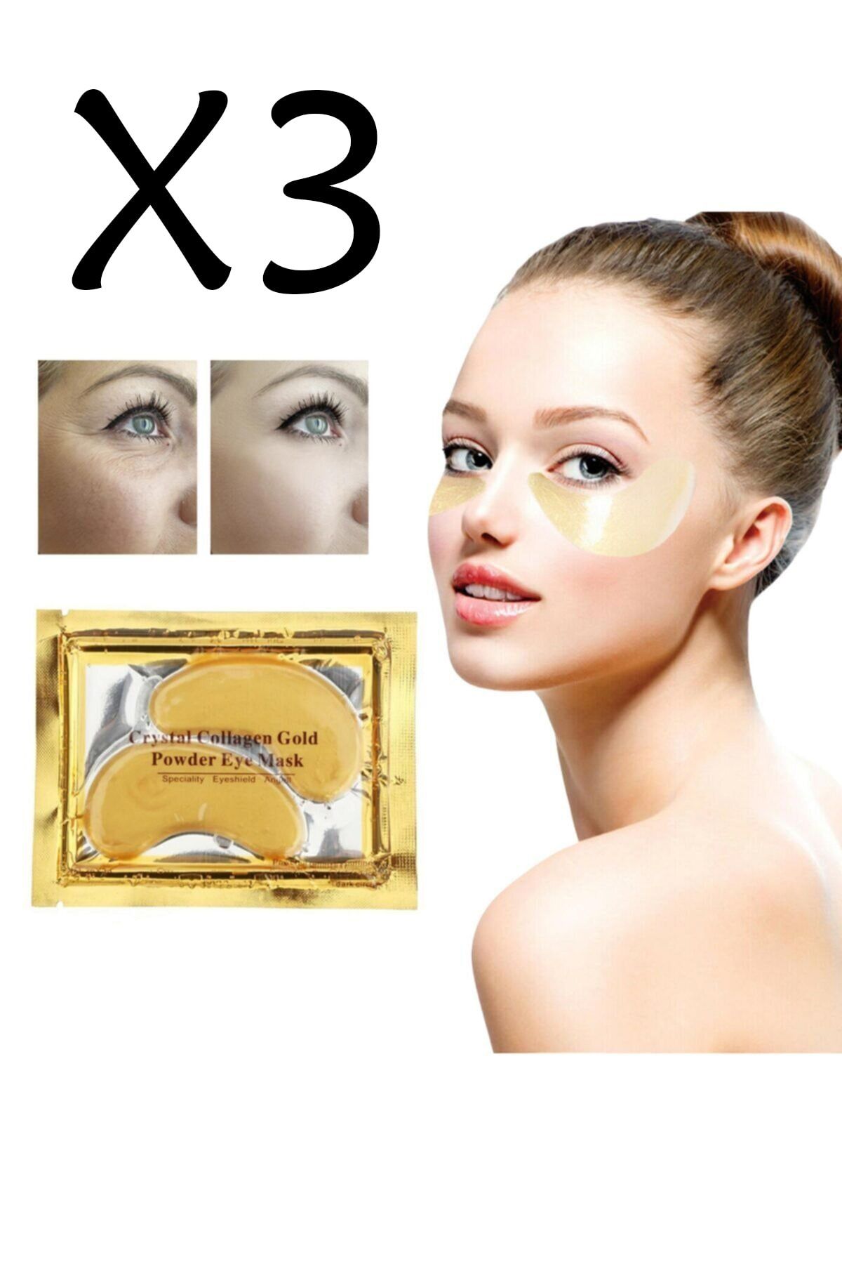 Ocean Altın Maske ( Göz Altı Için ) Bio-collagen- 3 Adet